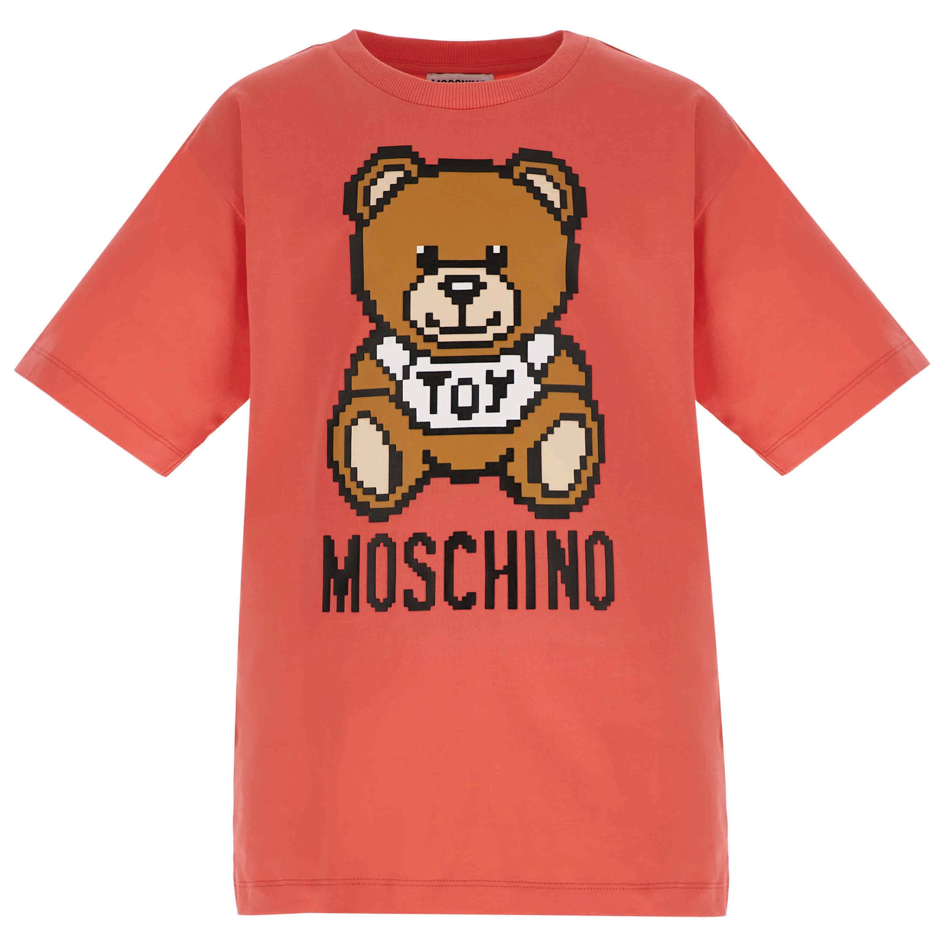 Girls Pink Bear Cotton T-Shirt