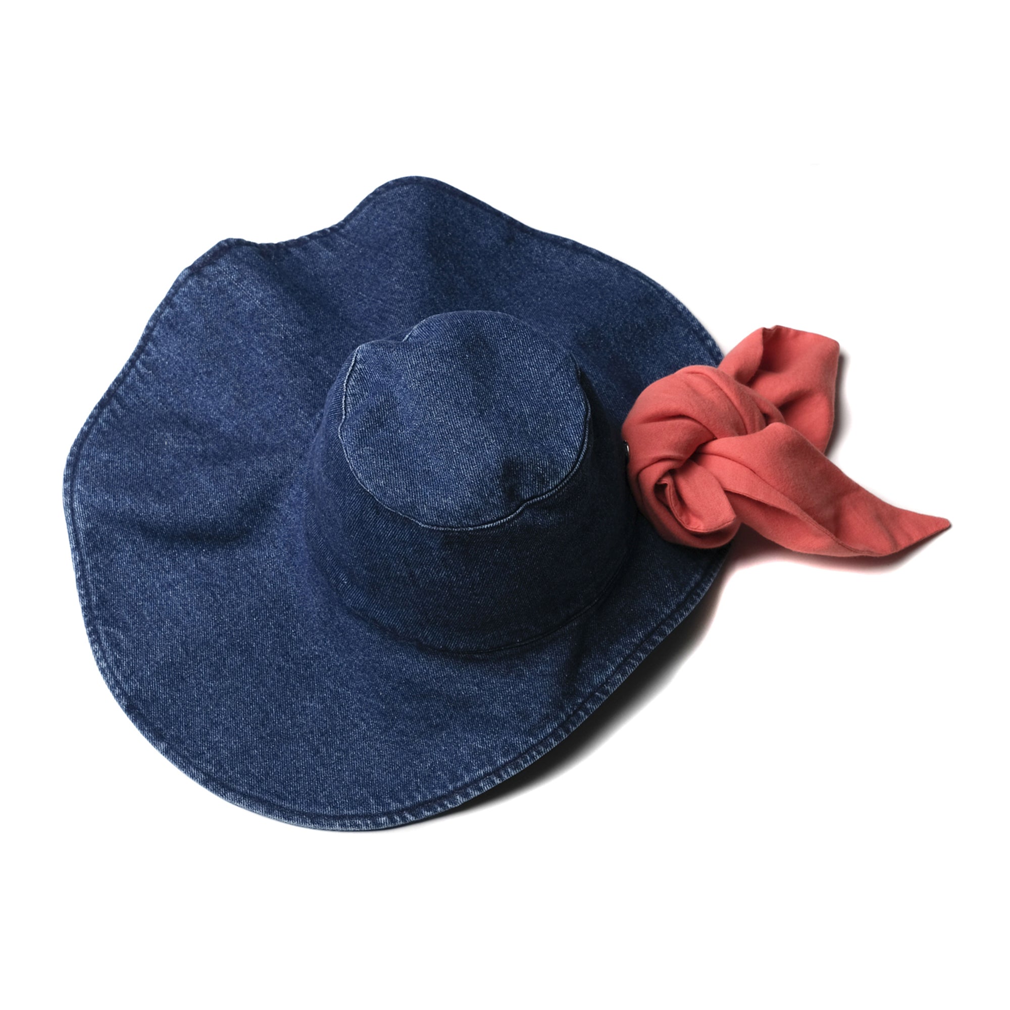 Girls Blue Denim Cotton Hat
