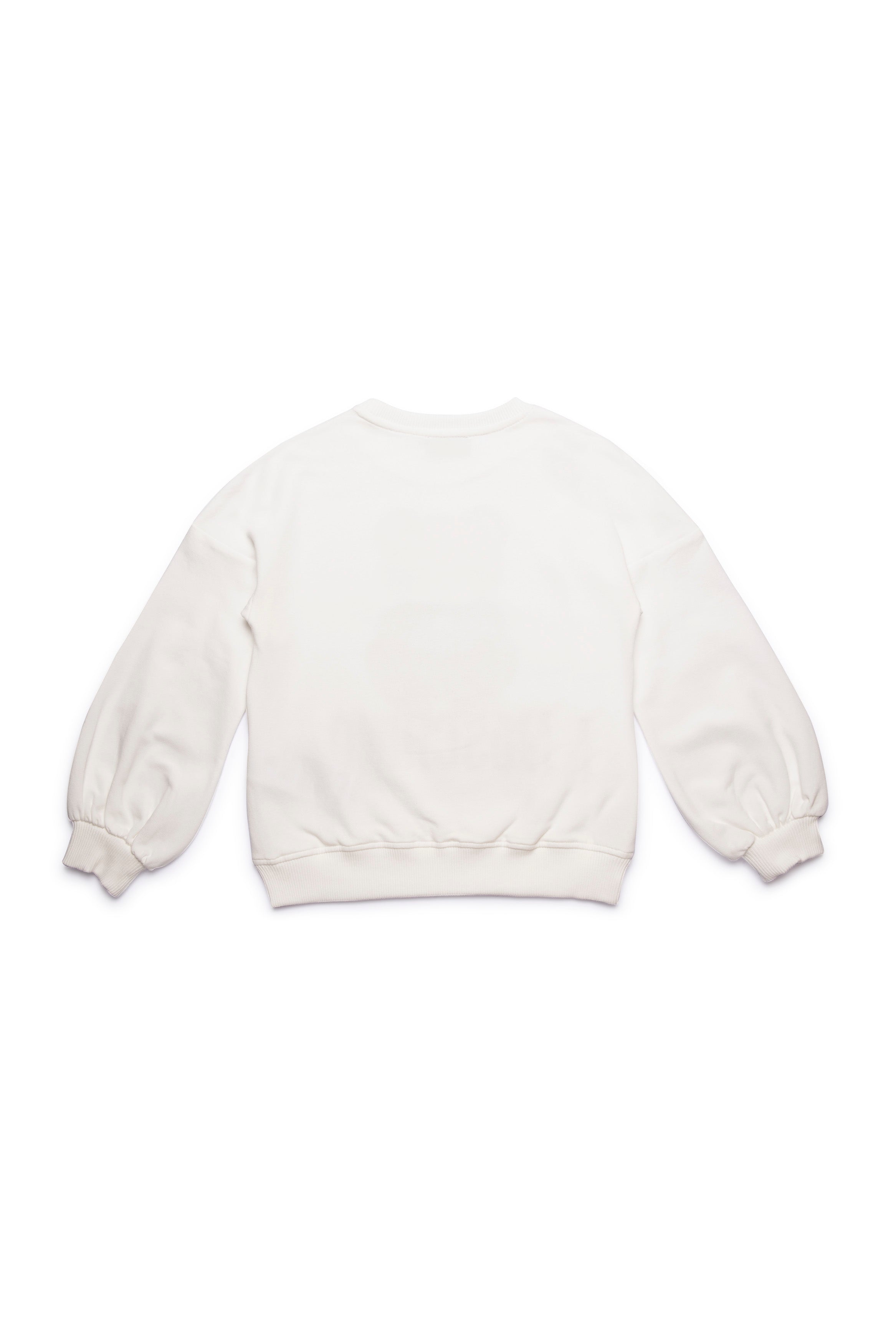 Girls White Printing Cotton Sweatshirt