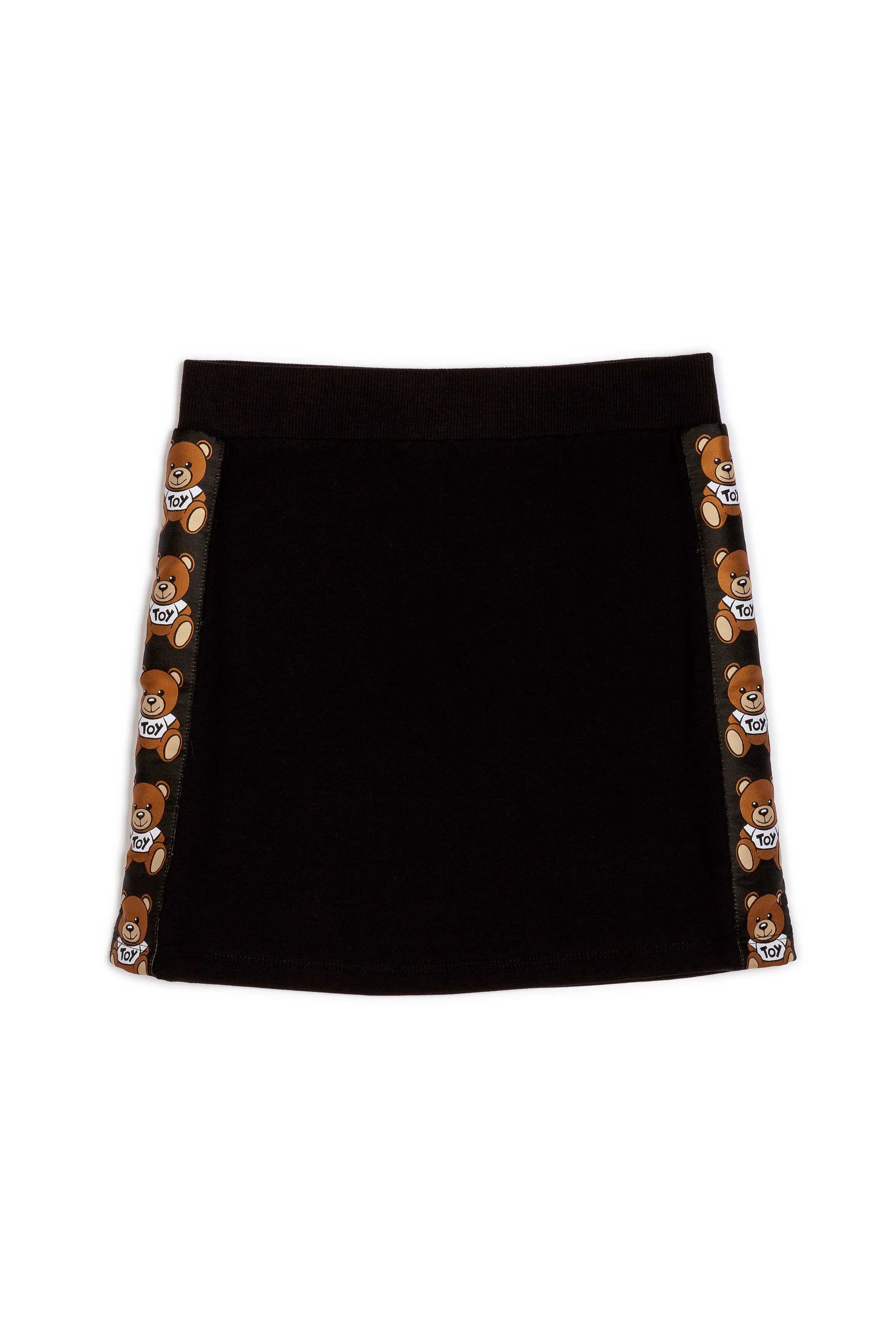 Girls Black Toy Cotton Skirt
