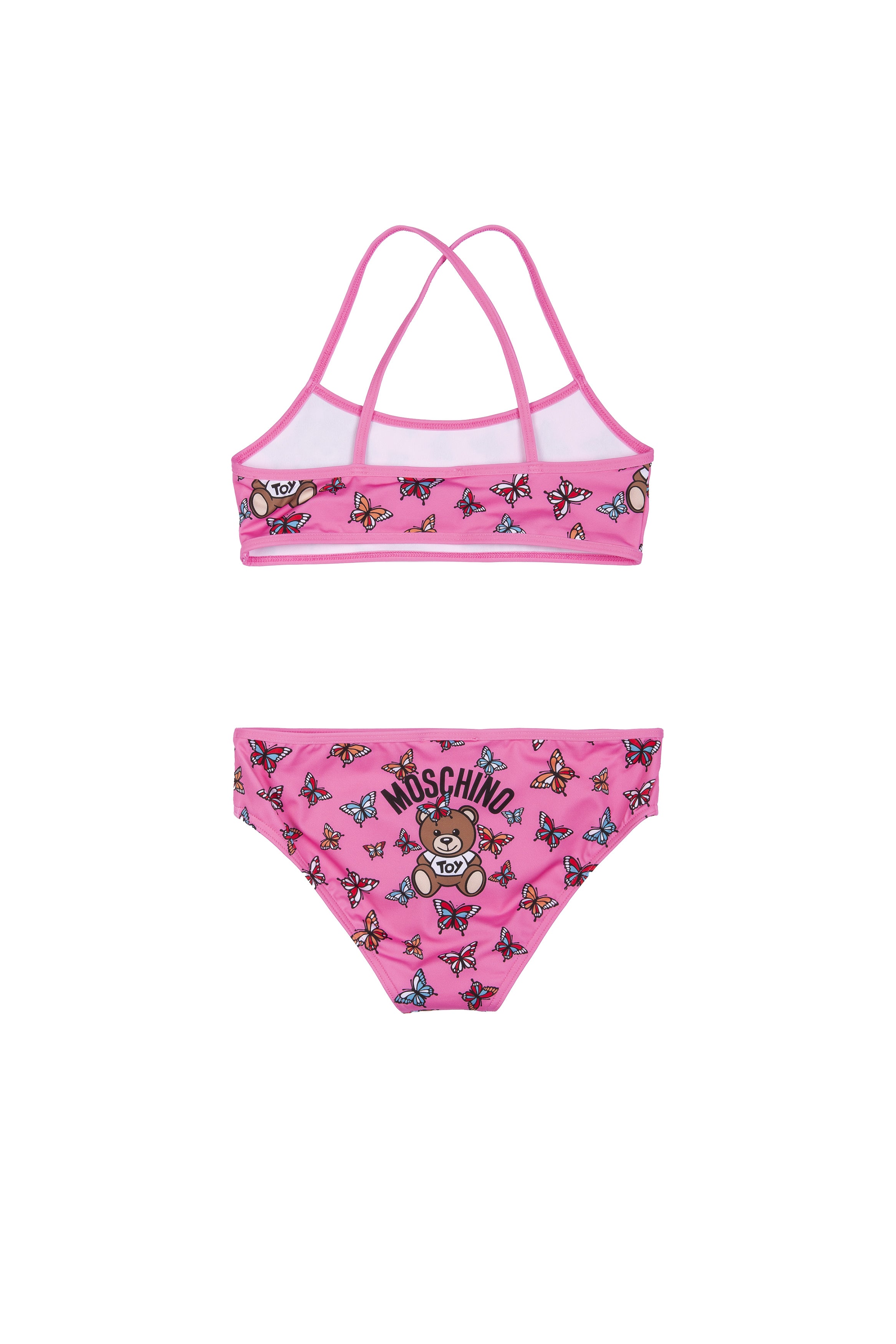 Girls Pink Butterfly Swimsuit