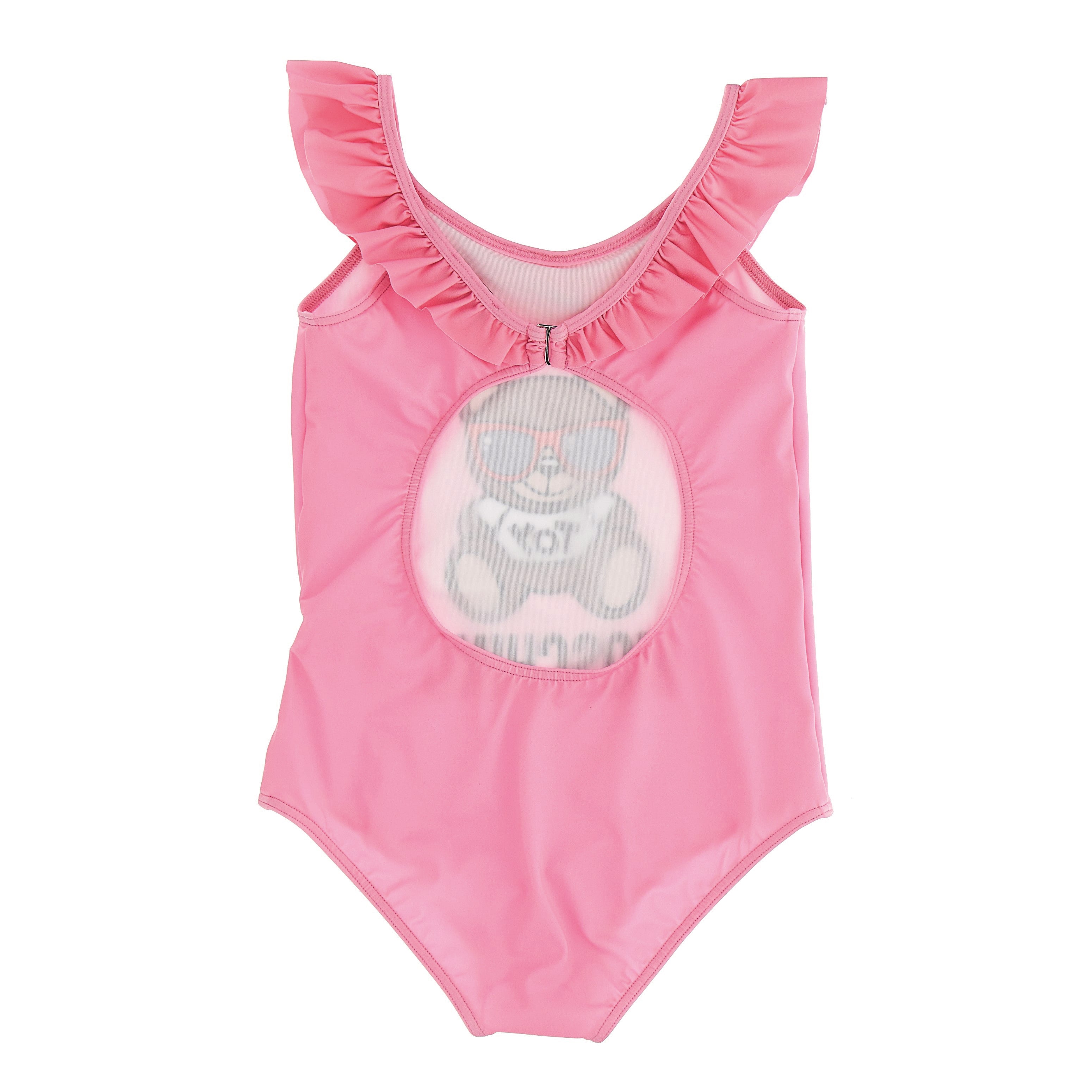 Girls Pink Logo Swimsuit