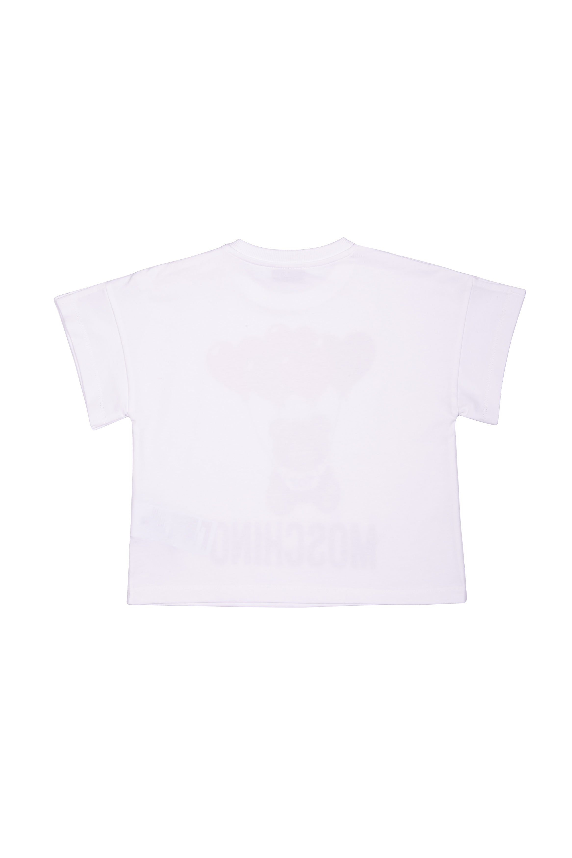 Girls White Logo Cotton T-shirt