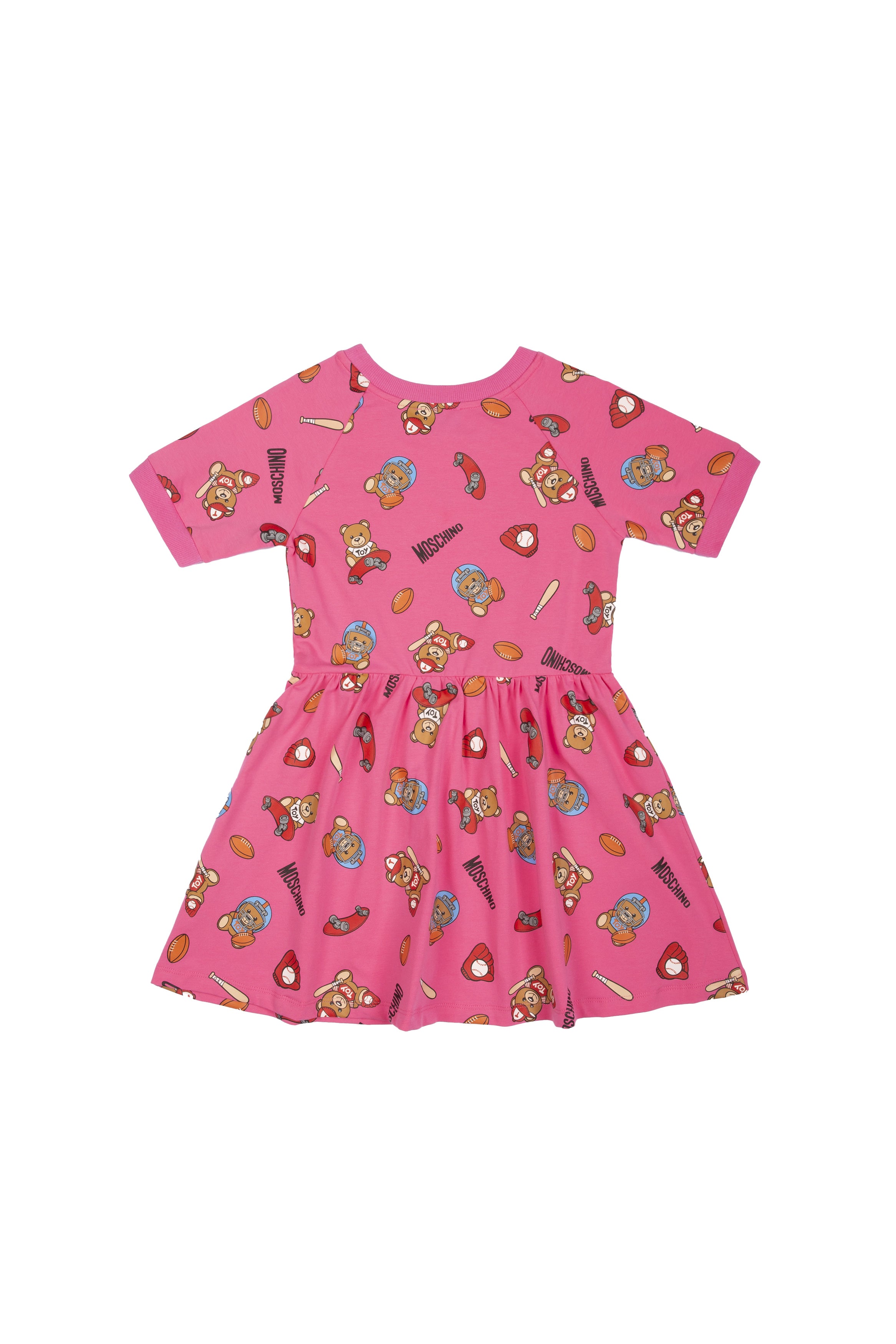 Girls Dark Pink Cotton Dress