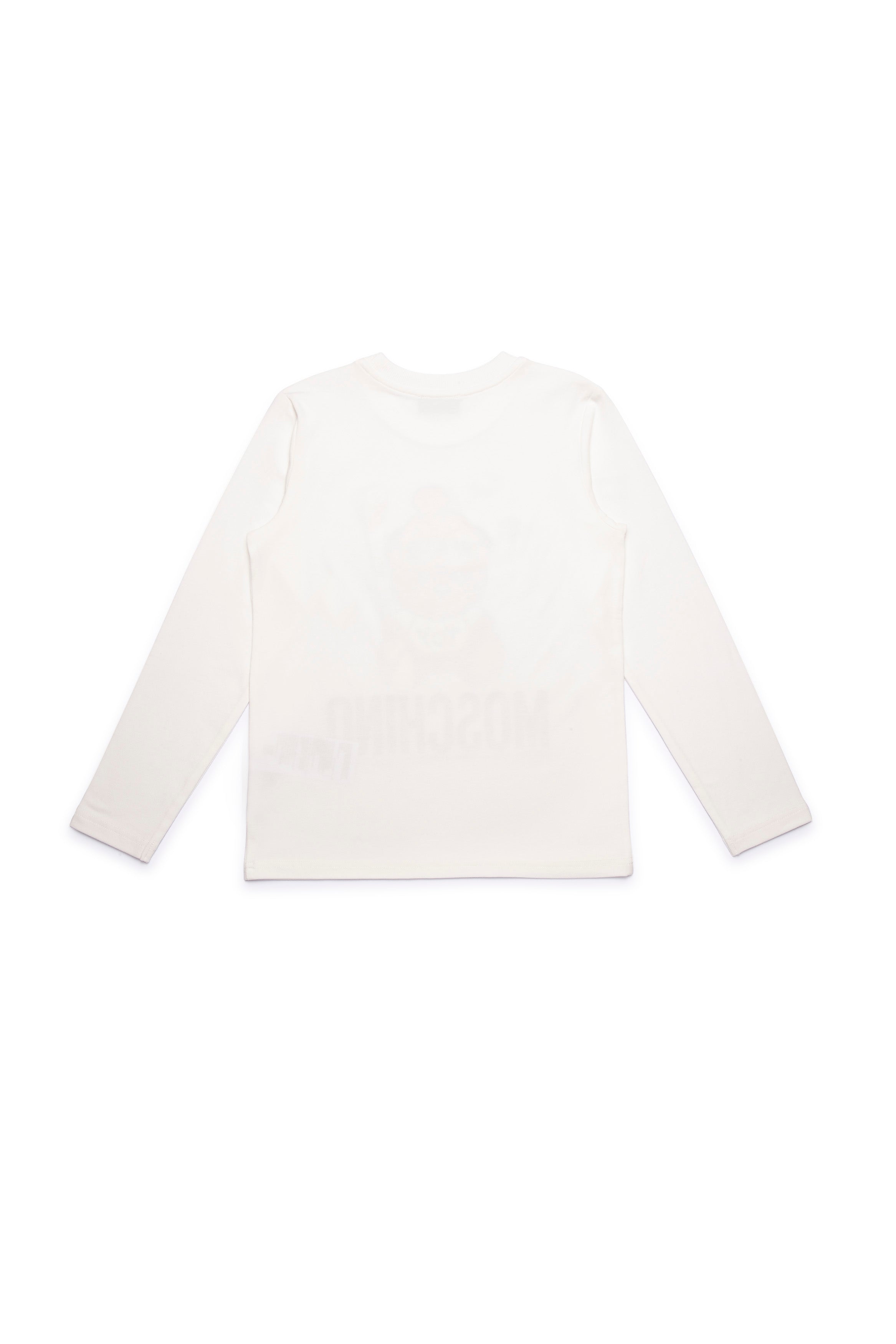 Girls White Printing Long Sleeves Cotton T-shirt