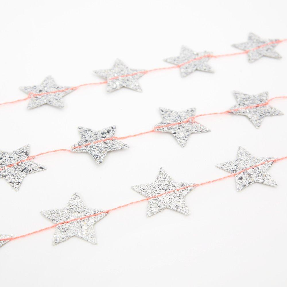 Silver Star Mini Garland