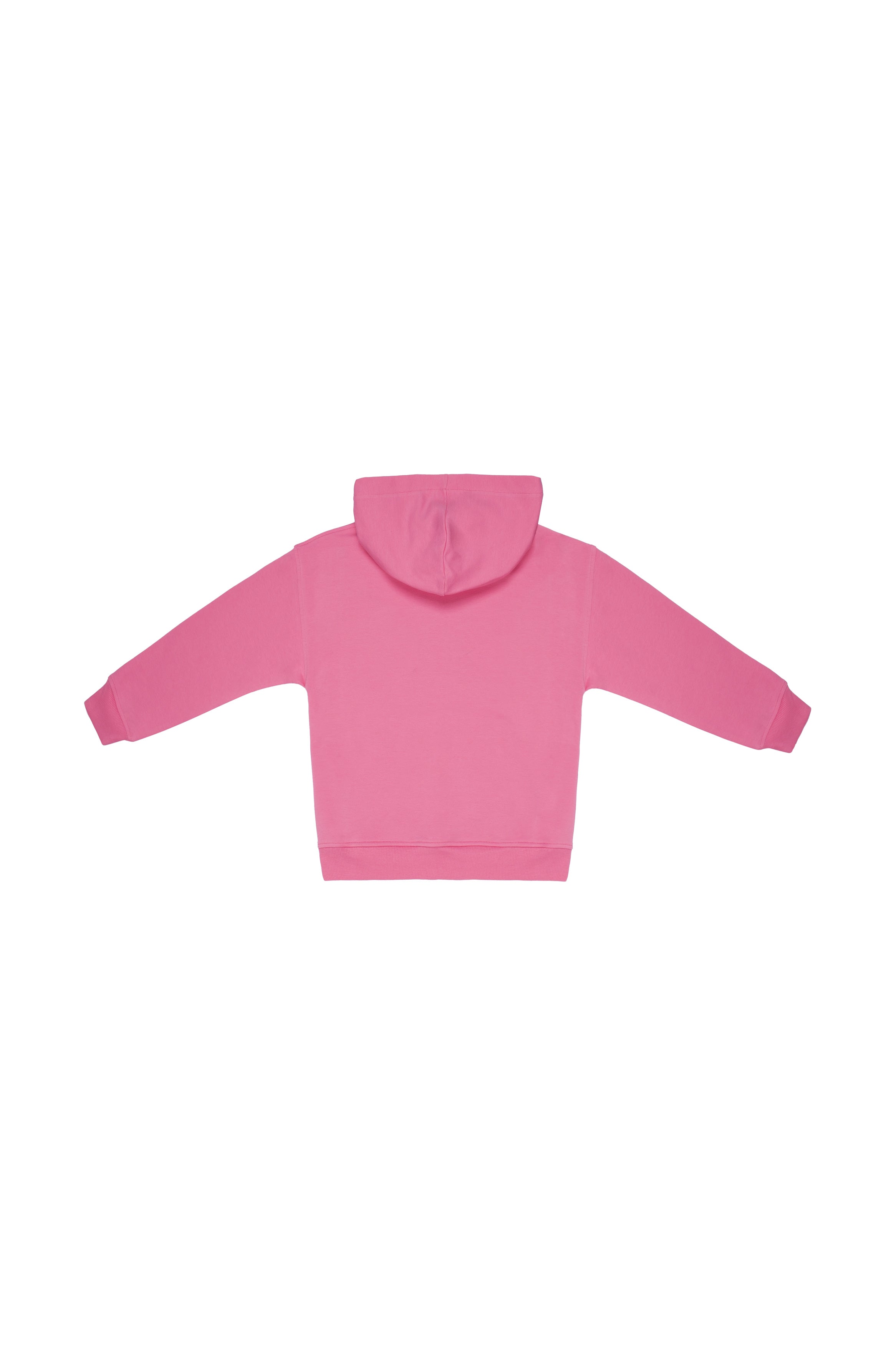 Girls Dark Pink Hooded Cotton Sweatshirt