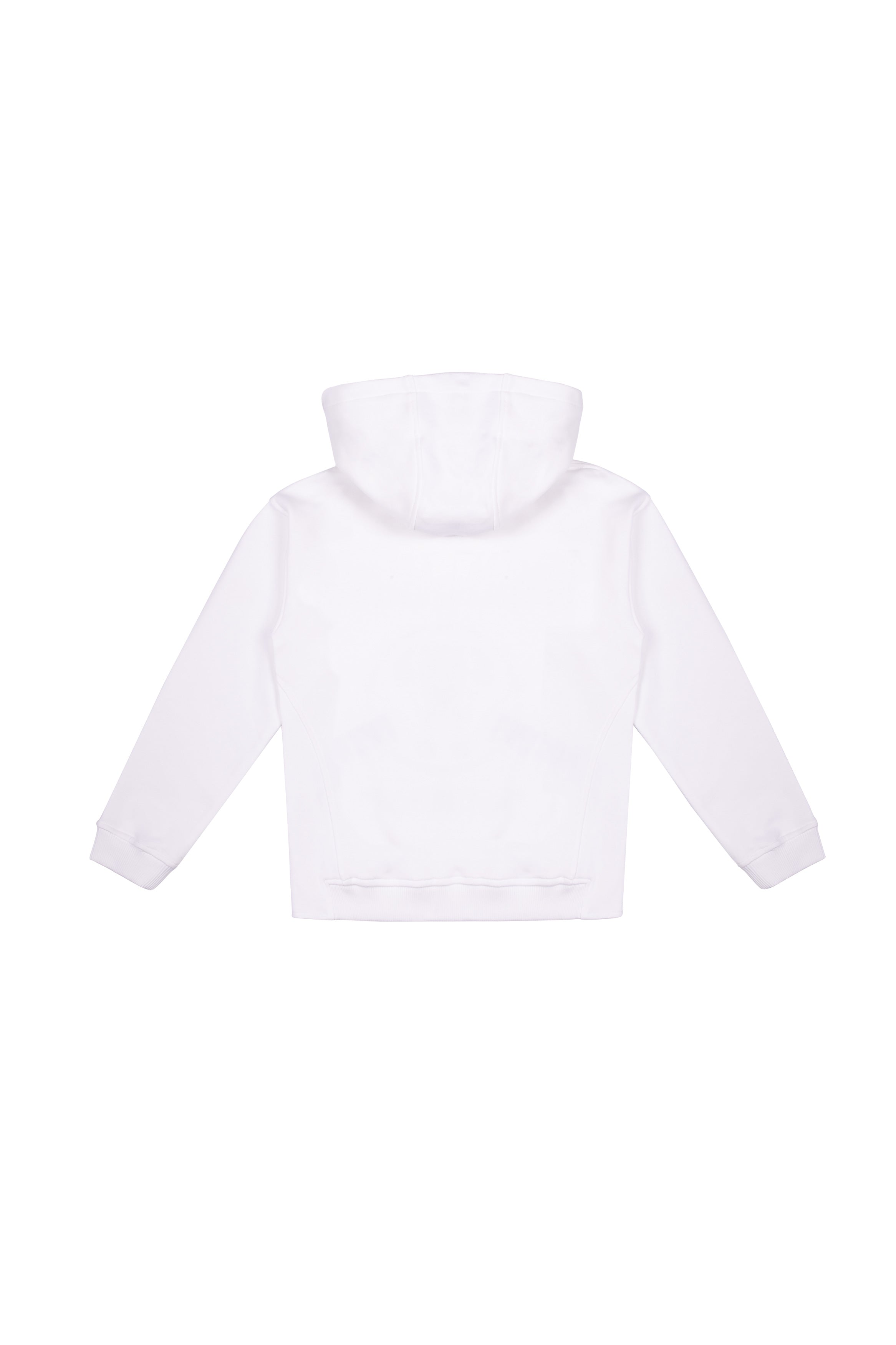 Boys White Hooded Cotton Sweatshirt