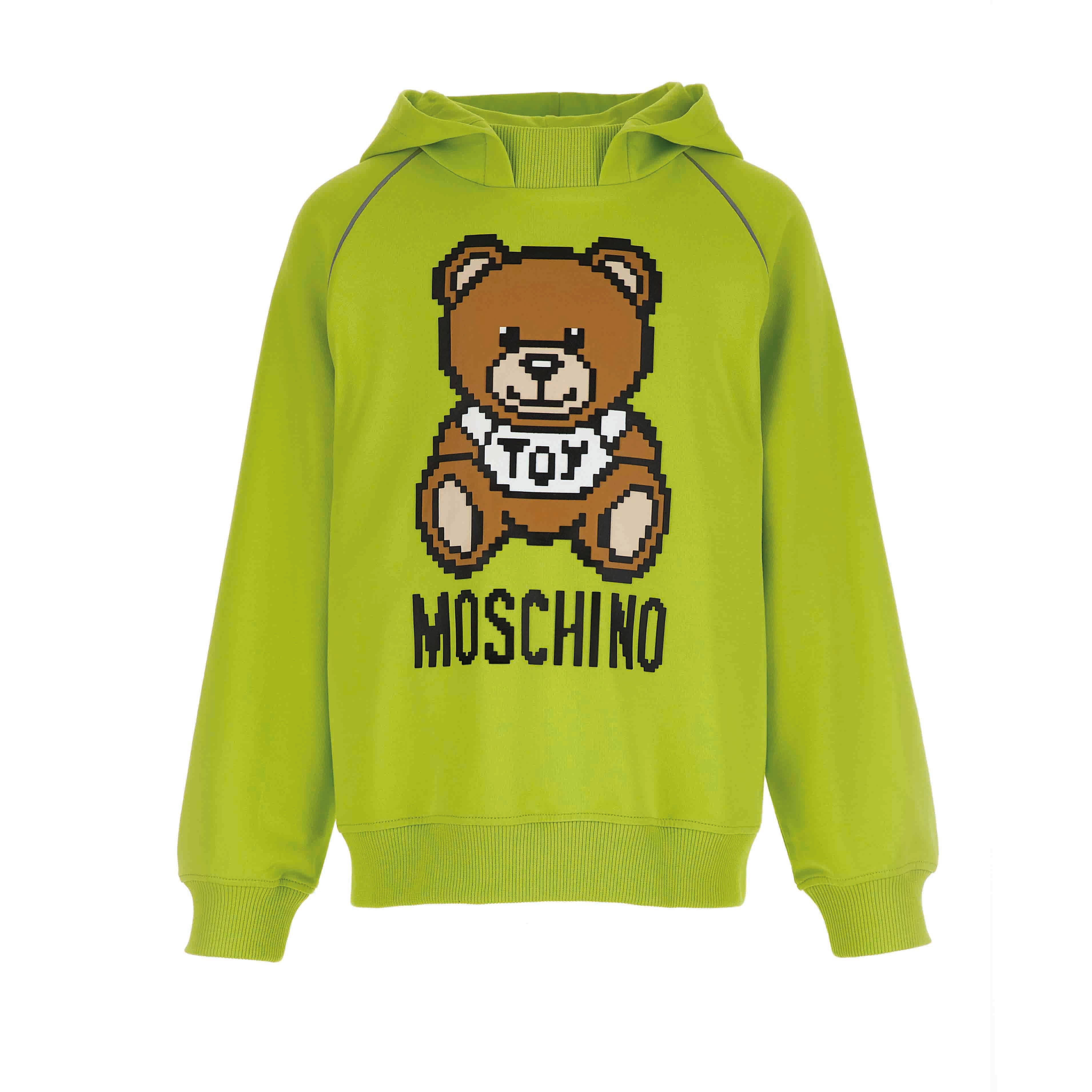 Boys & Girls Green Bear Hooded Sweatshirt