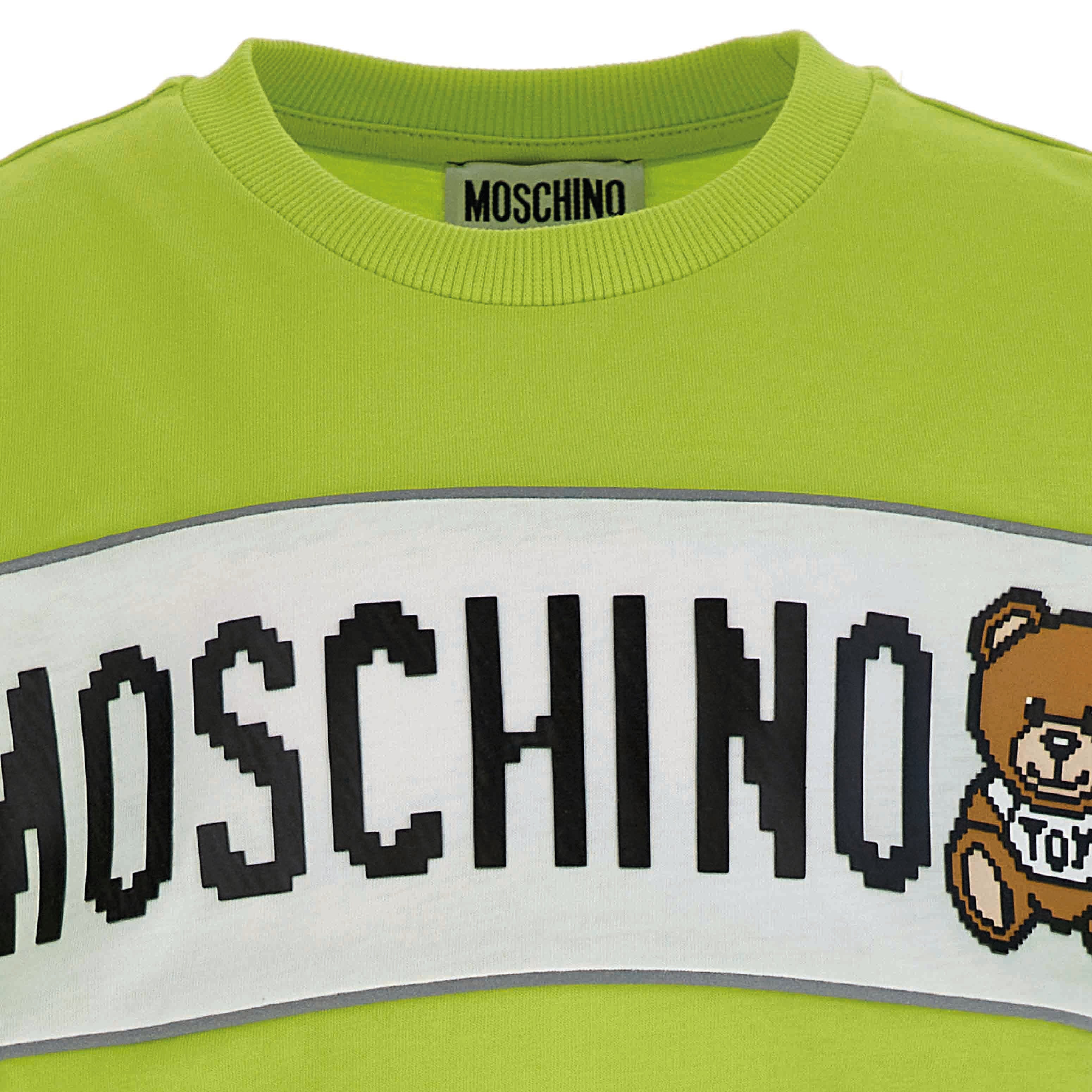 Boys & Girls Green Bear Cotton T-Shirt