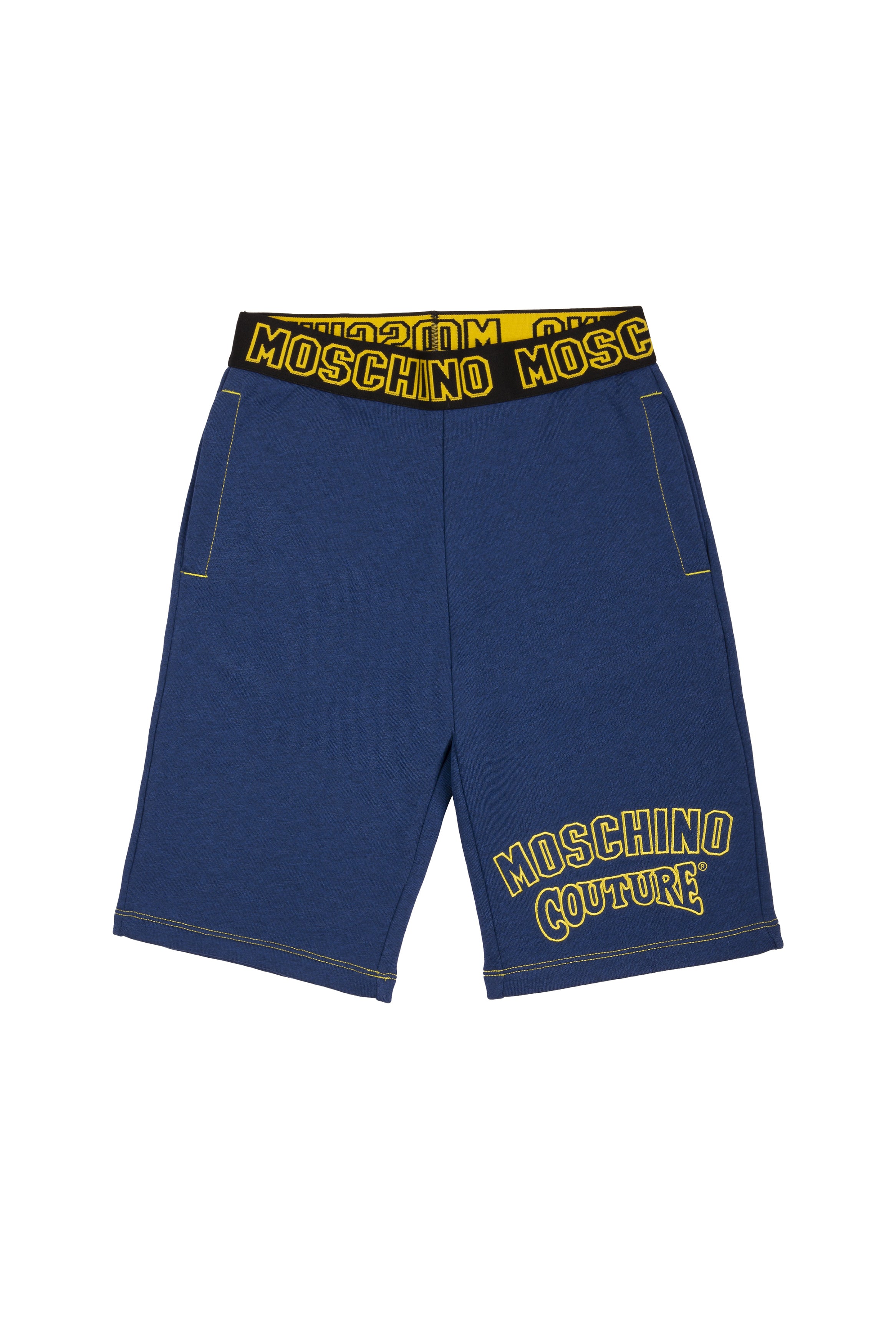 Boys Blue Logo Cotton Shorts