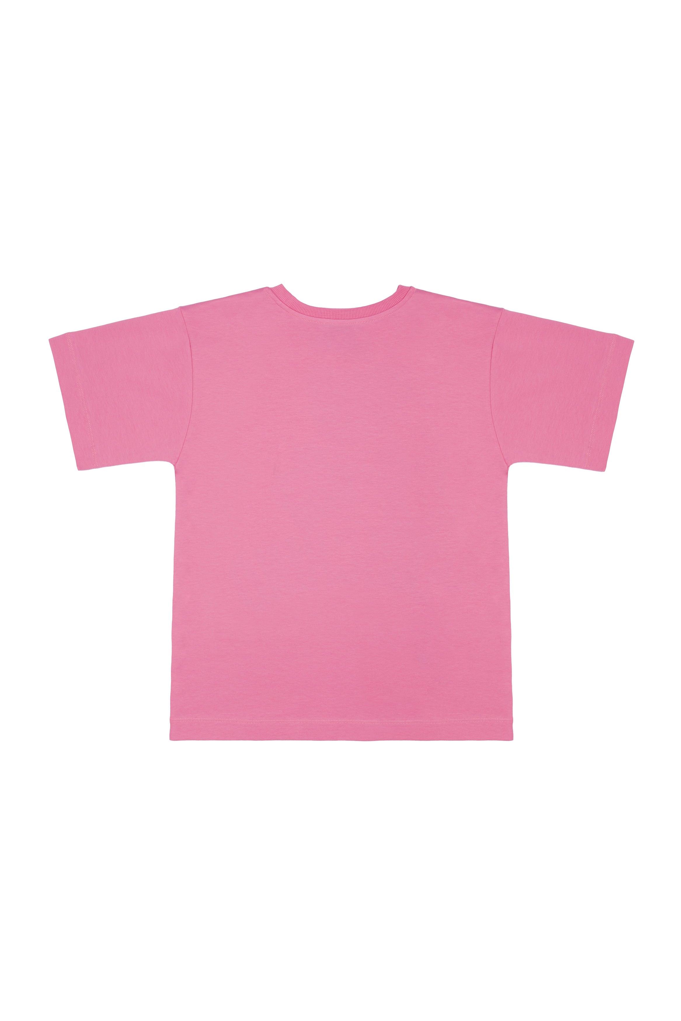 Girls Dark Pink Logo Cotton T-shirt