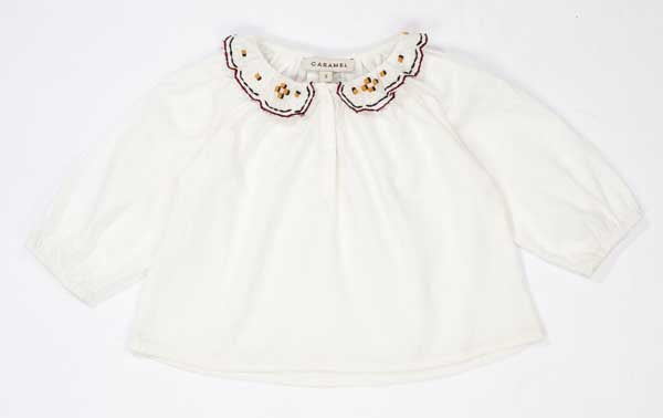 Baby Girls White Cotton Hydrangea Blouse