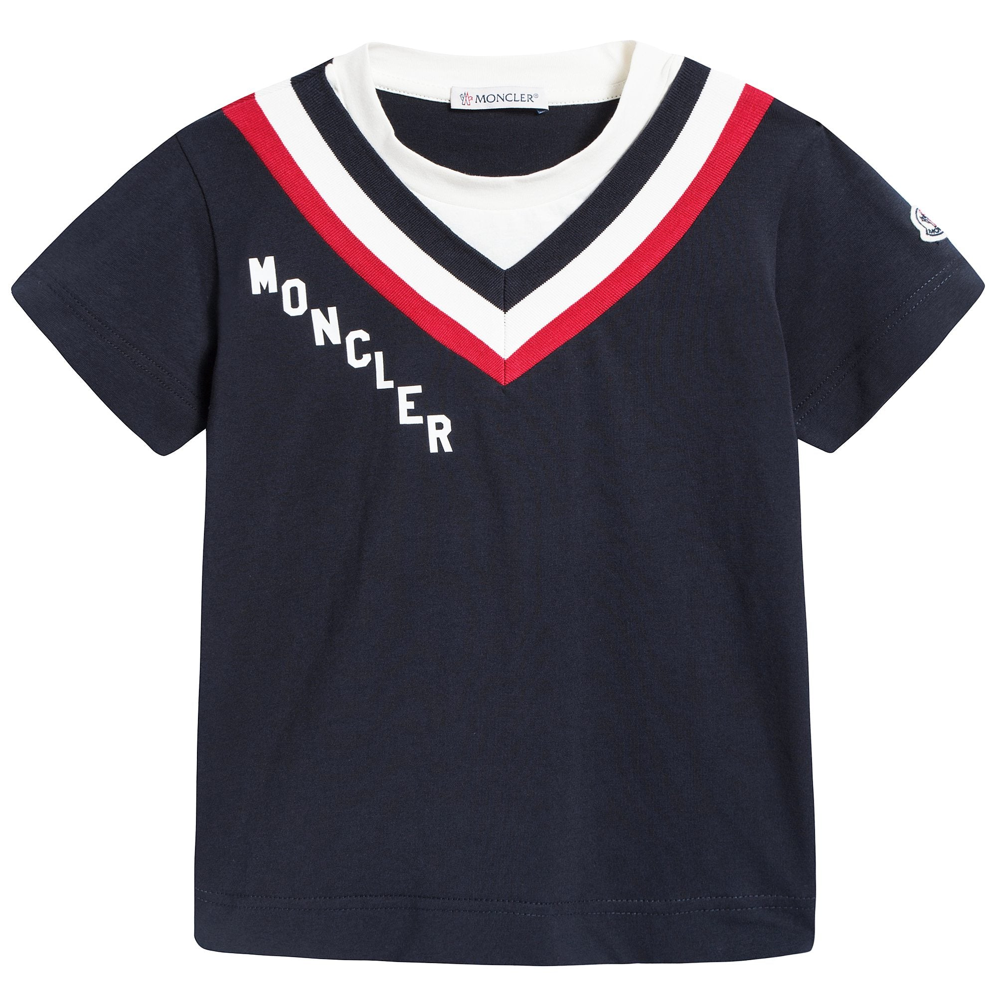 Girls Navy Blue Cotton T-shirt