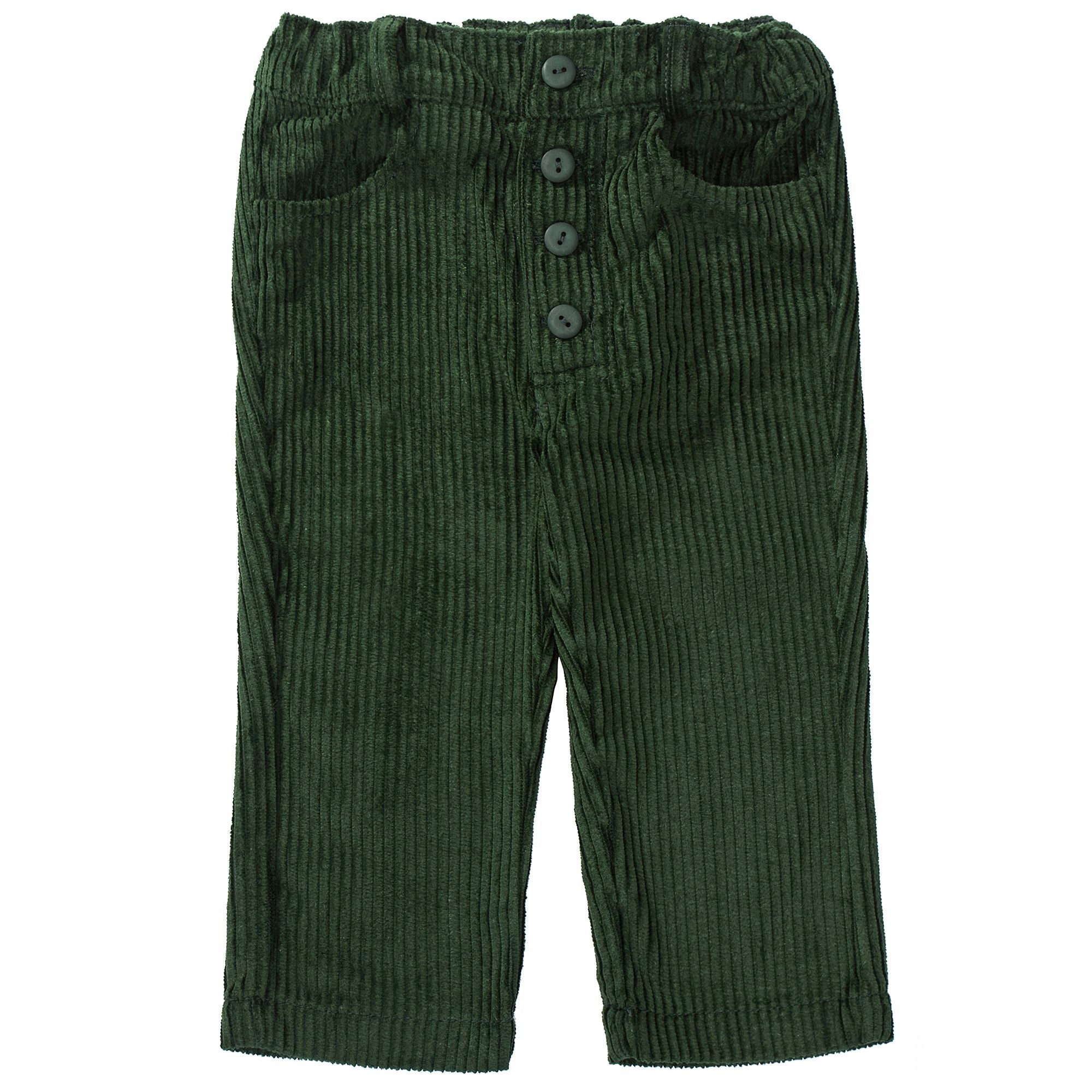 Boys Green Cotton Trousers