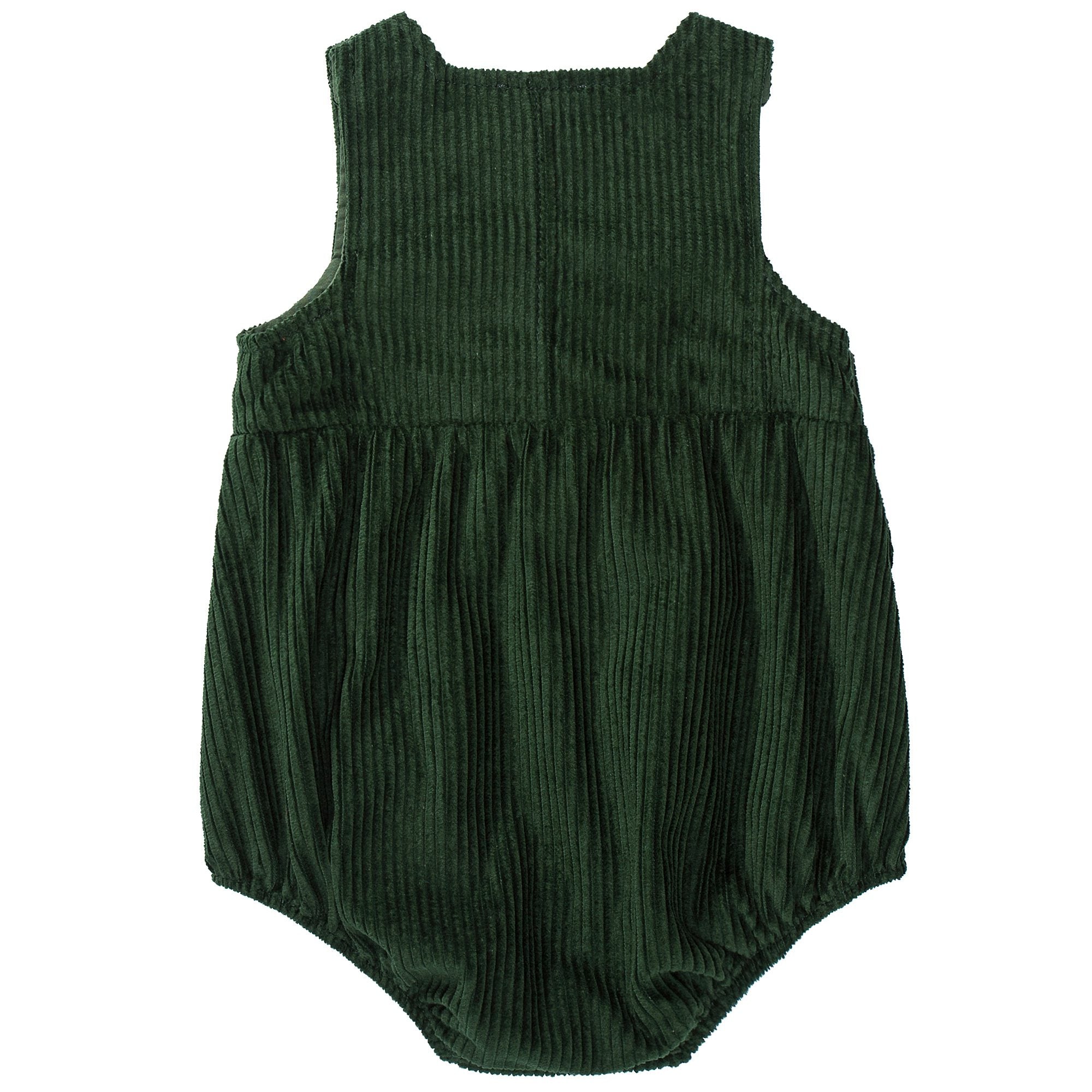 Baby Green Cotton Woven Romper