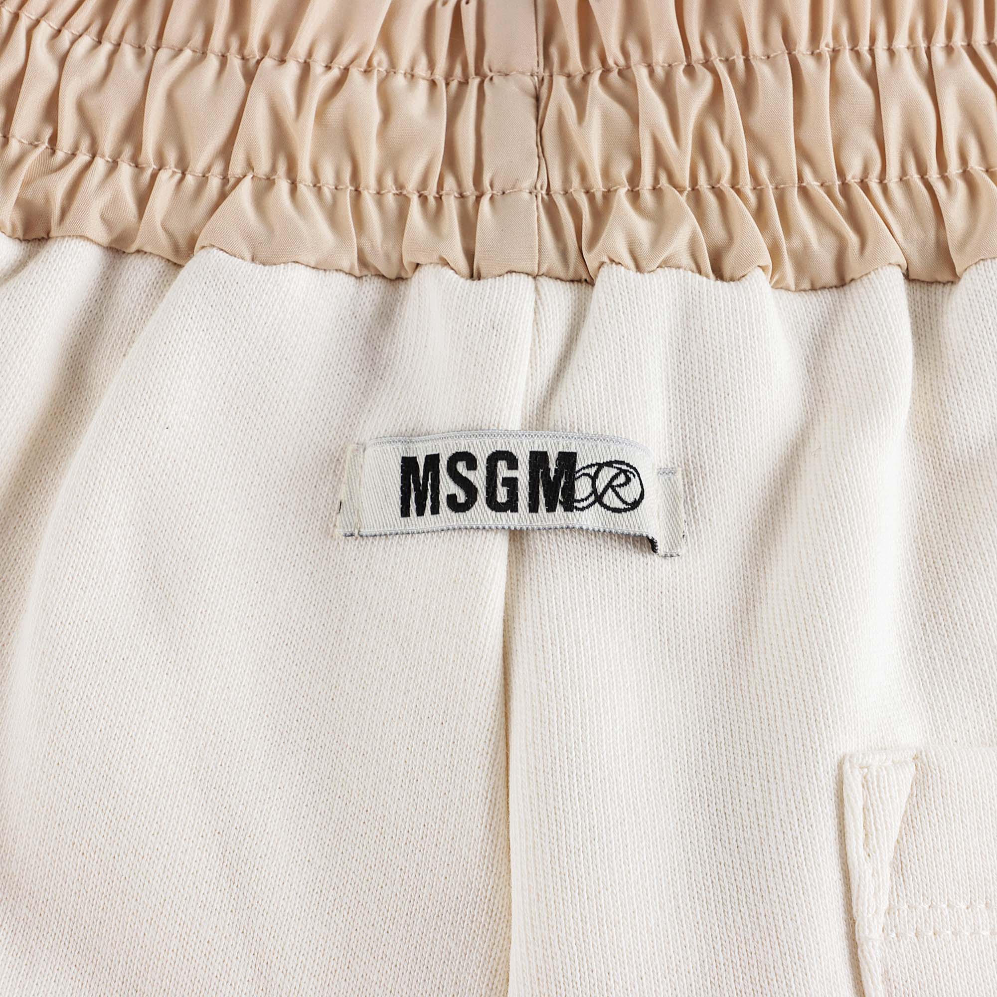 Boys & Girls White Logo Cotton Trousers