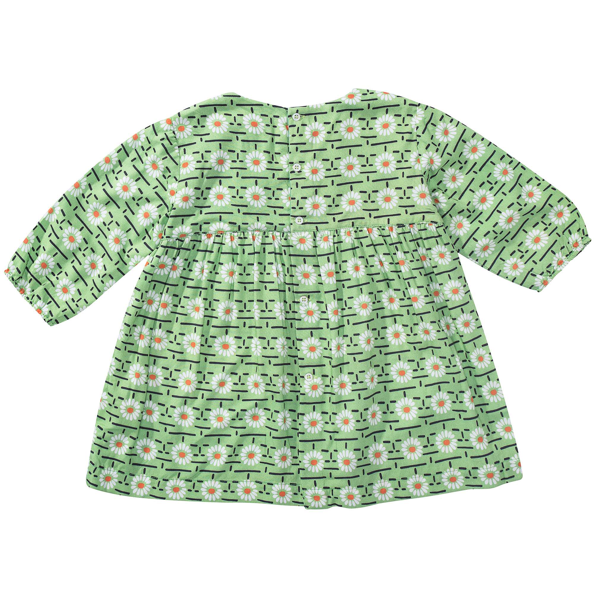 Baby Girls Green Daisy Printed Dress