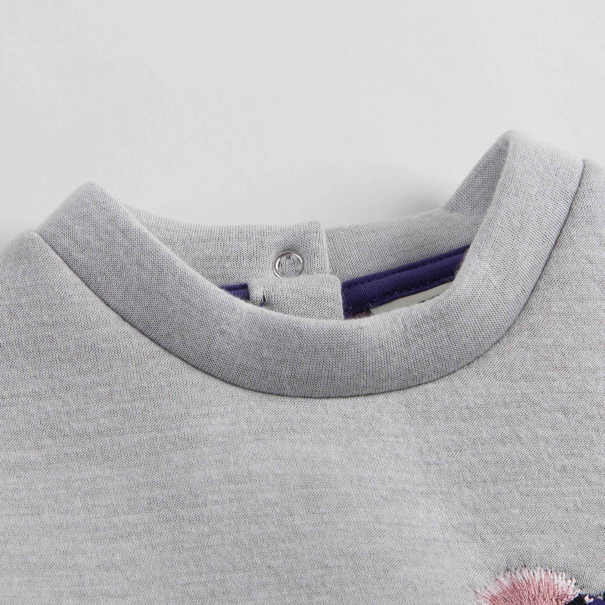Baby Girls Grey Cotton Monster Trims Sweatshirt - CÉMAROSE | Children's Fashion Store - 4