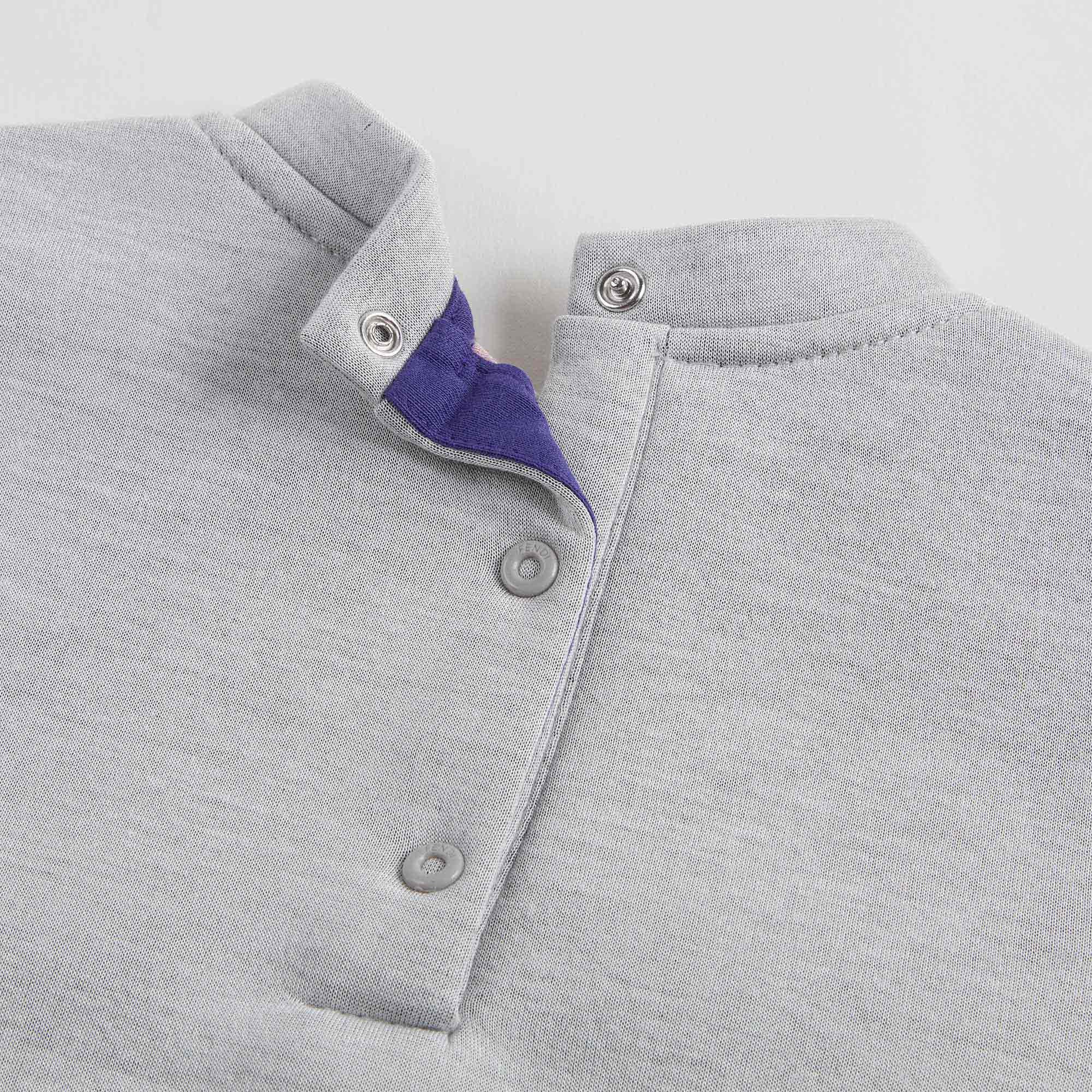 Baby Girls Grey Cotton Monster Trims Sweatshirt - CÉMAROSE | Children's Fashion Store - 5