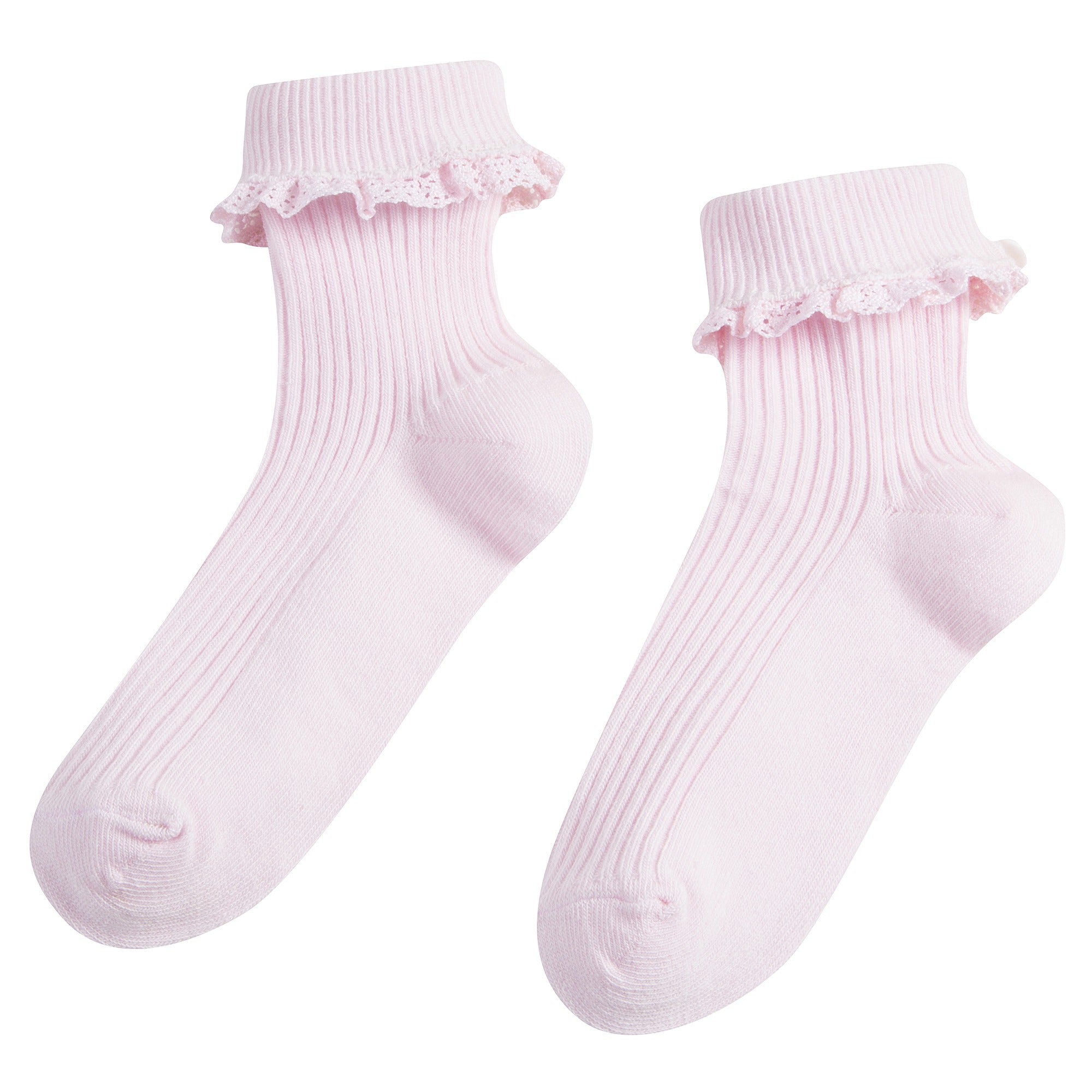 Girls Pale Pink Cotton  Socks