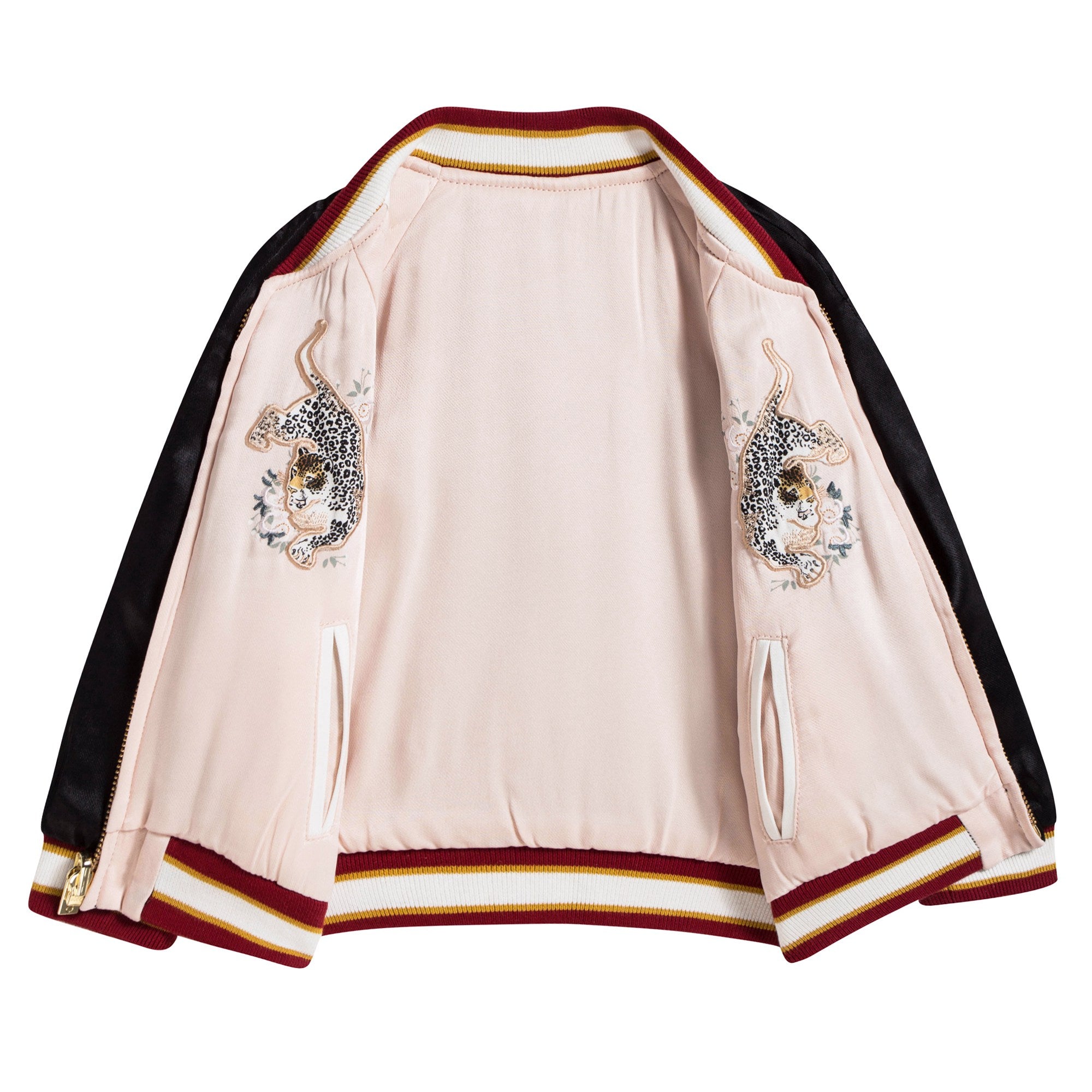Girls Pink & Black Reversible Jacket