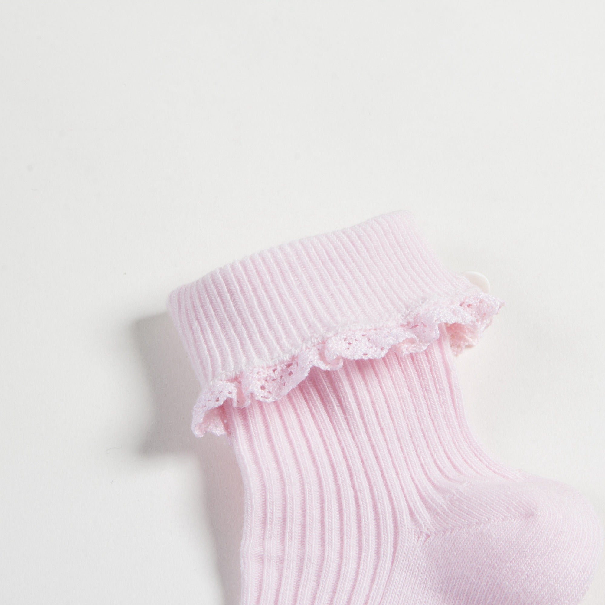 Girls Pale Pink Cotton  Socks