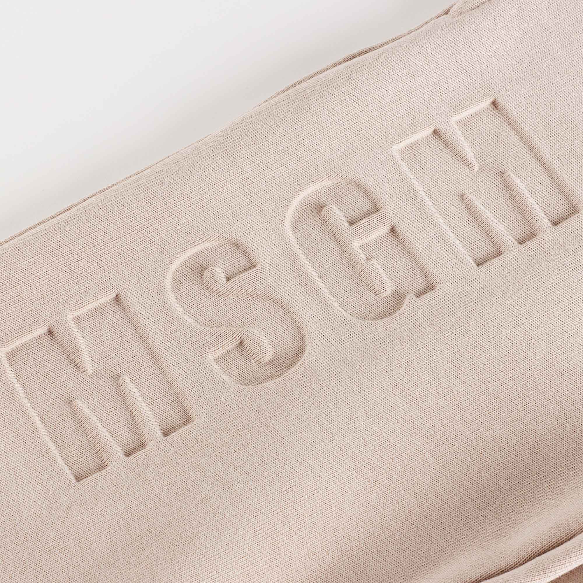 Boys & Girls Beige Logo Cotton Trousers