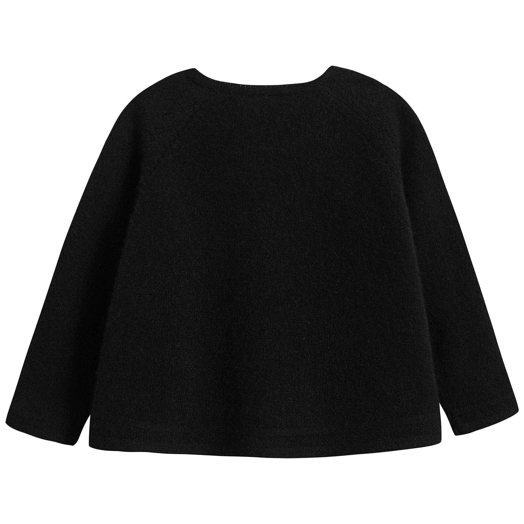 女小童黑色针织开衫