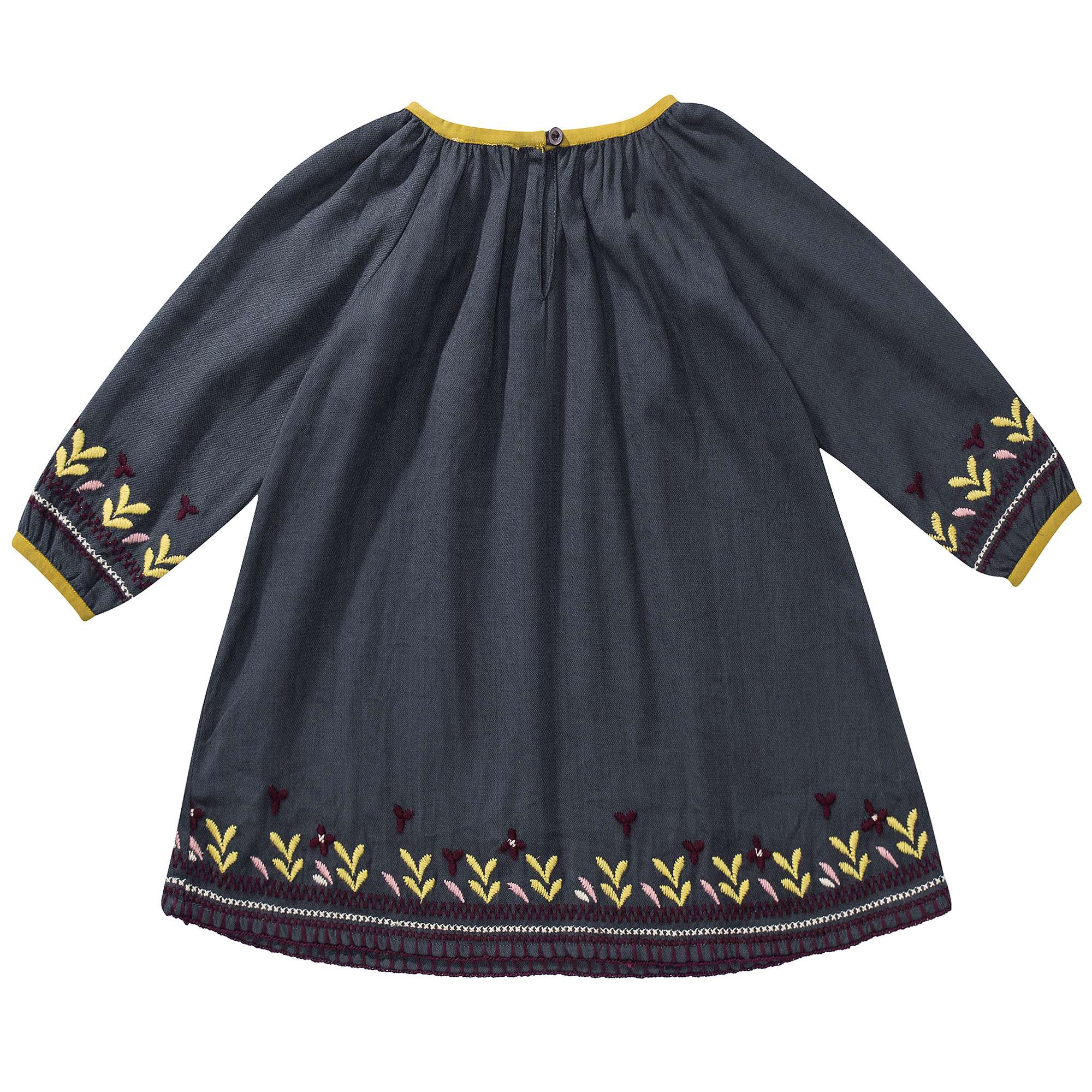 Baby Girls Black Embroidered Dress
