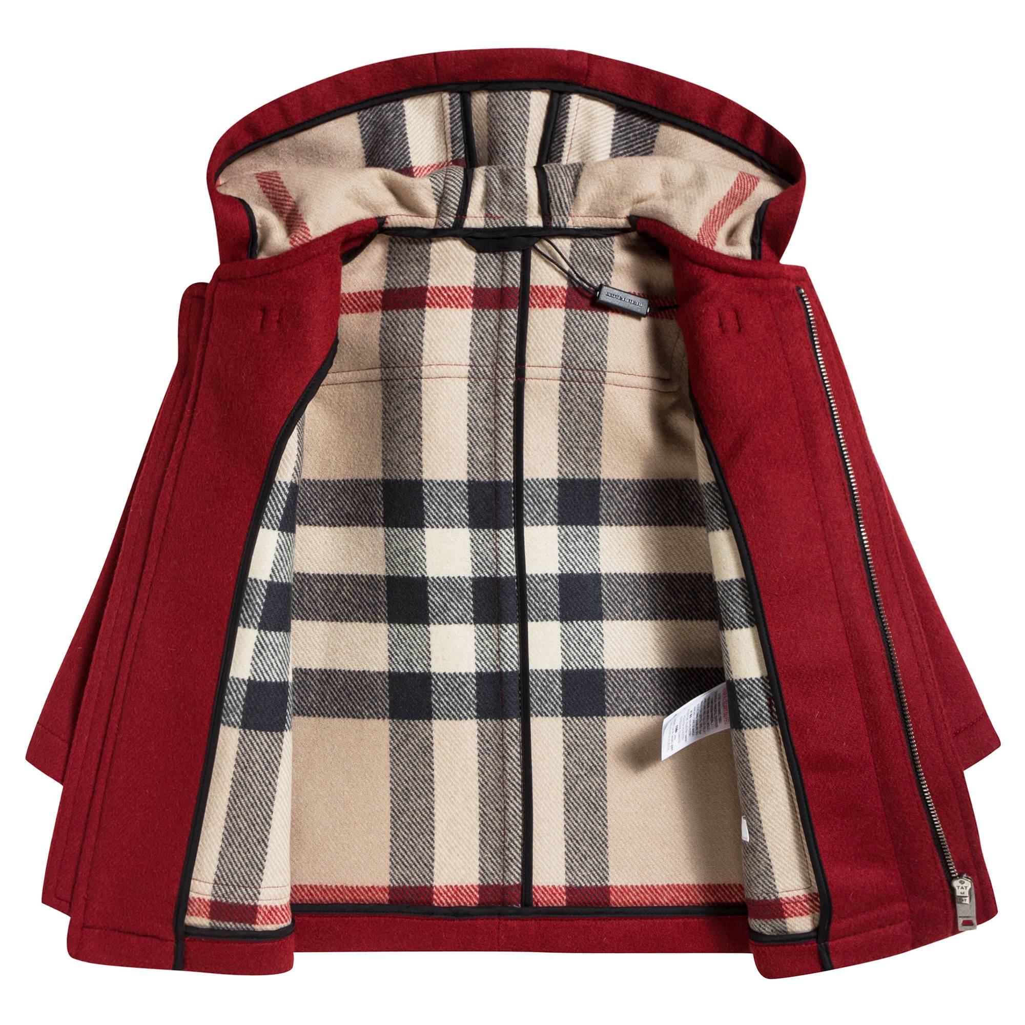 Baby Red Wool Duffle Coat