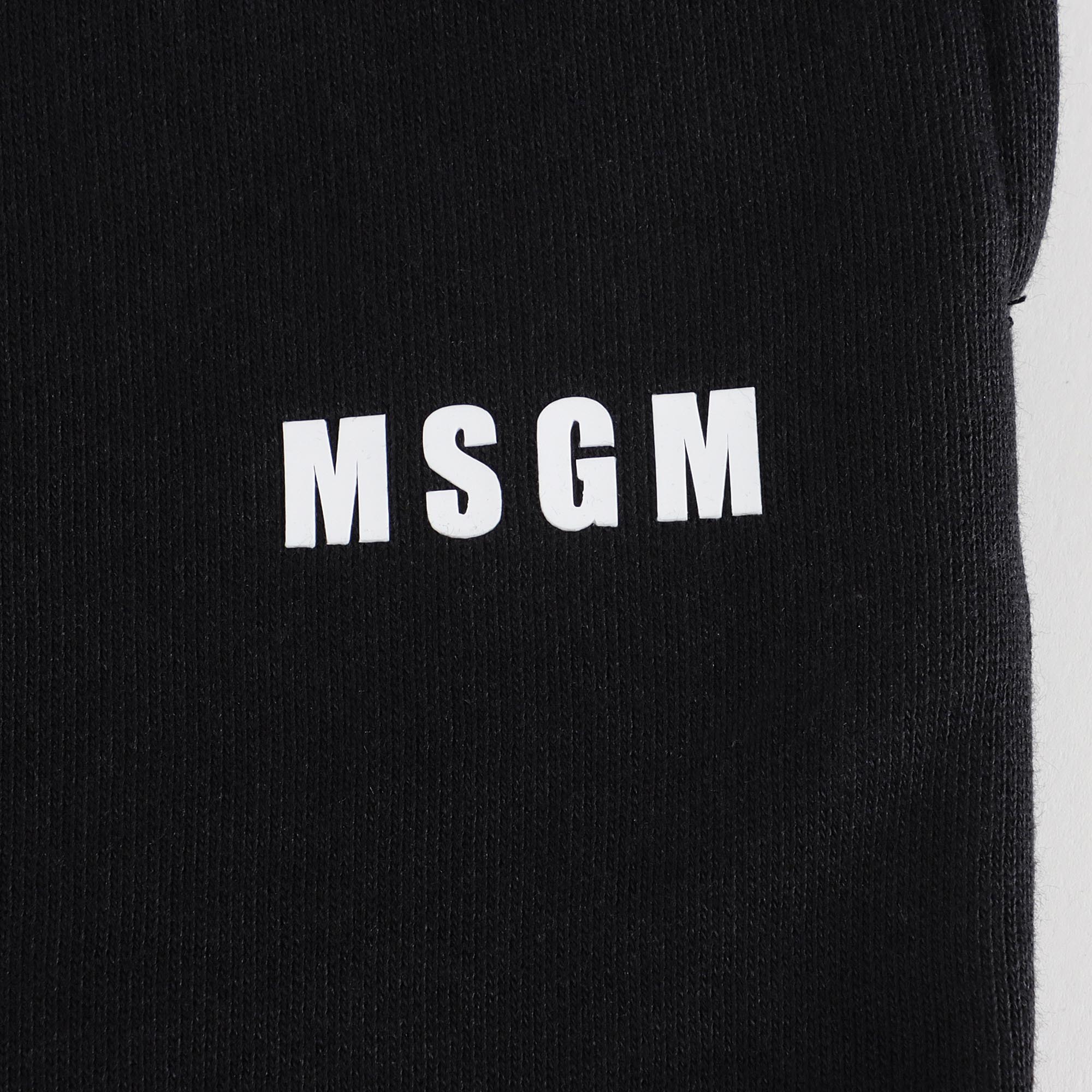 Boys & Girls Black Logo Cotton Trousers