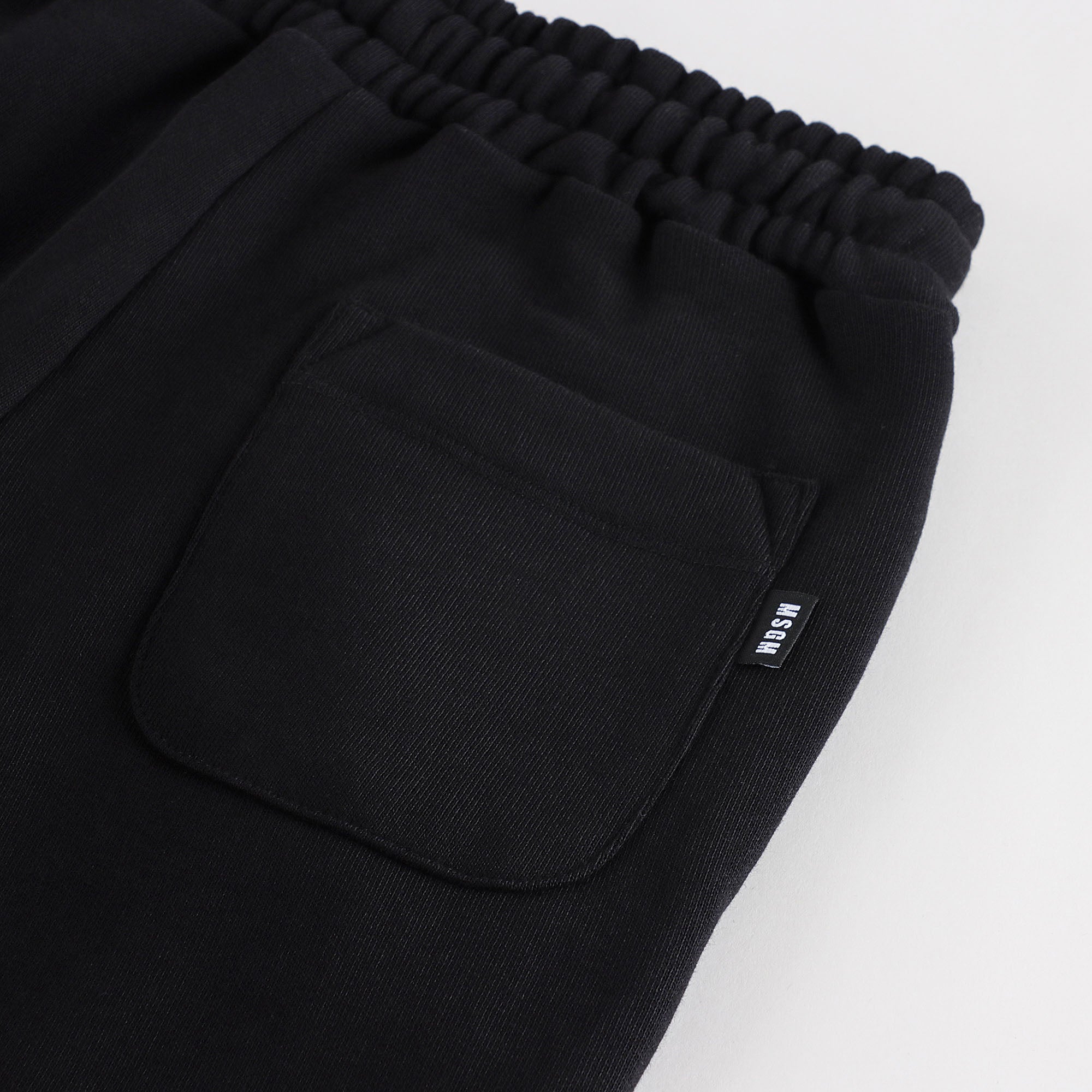 Boys & Girls Black Logo Cotton Trousers