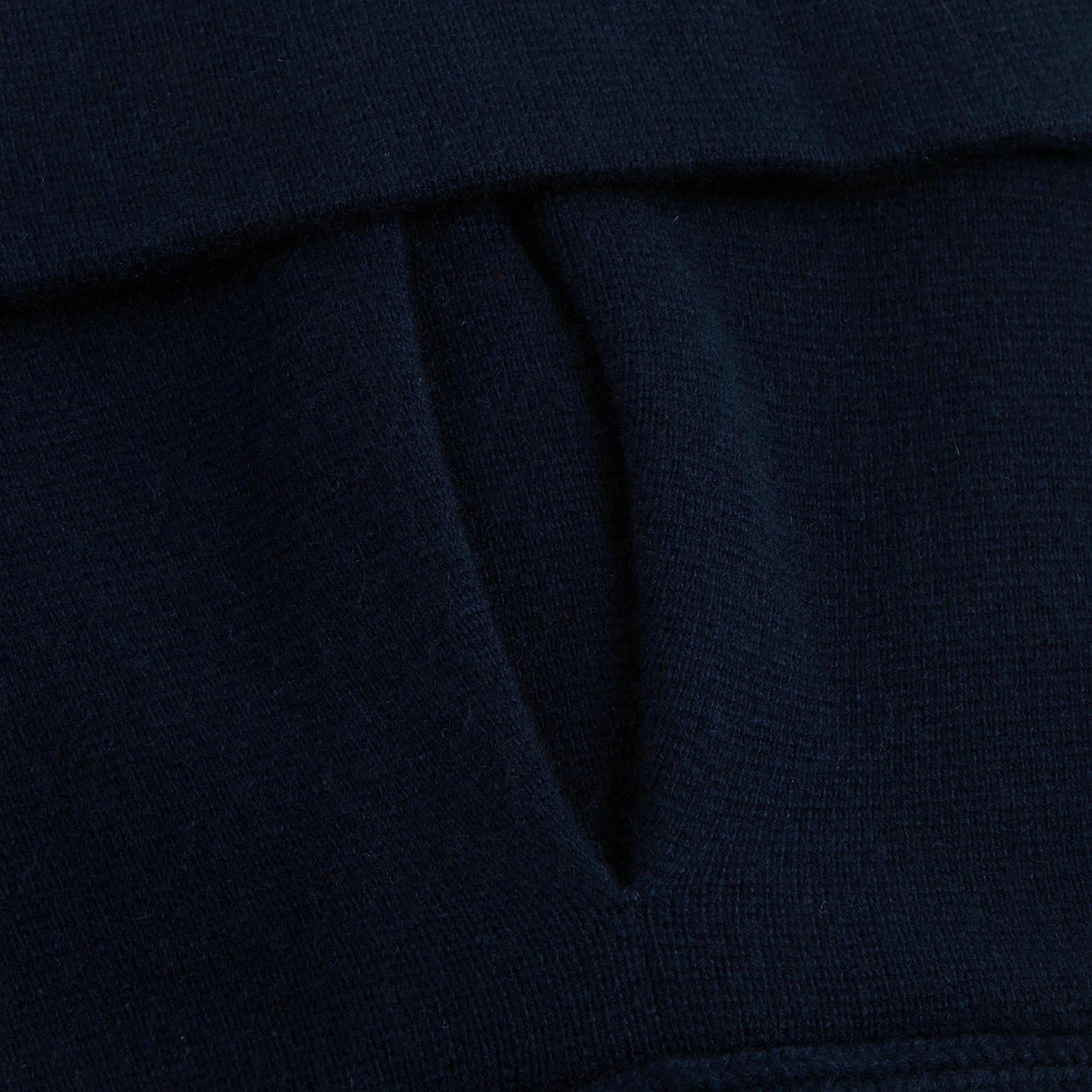 Girls Navy Blue Knitted Wool Cardigan - CÉMAROSE | Children's Fashion Store - 5
