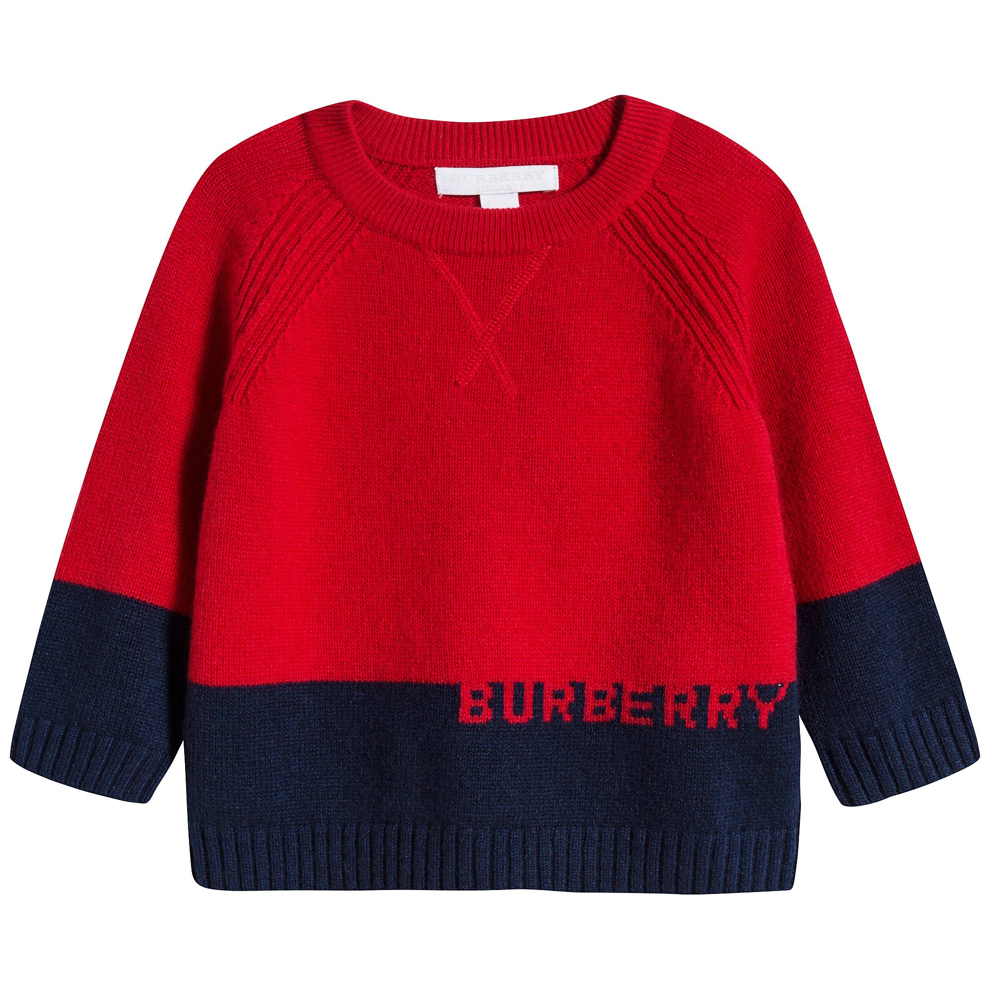 Baby Boys Bright Red Cashmere Sweater
