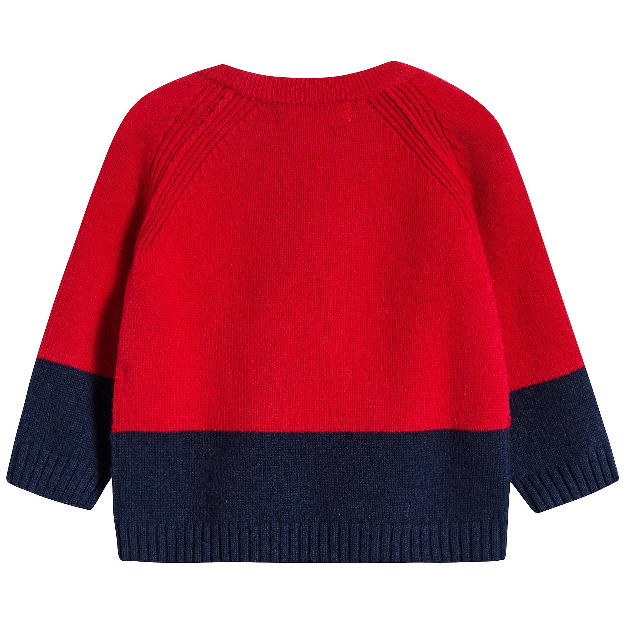 Baby Boys Bright Red Cashmere Sweater