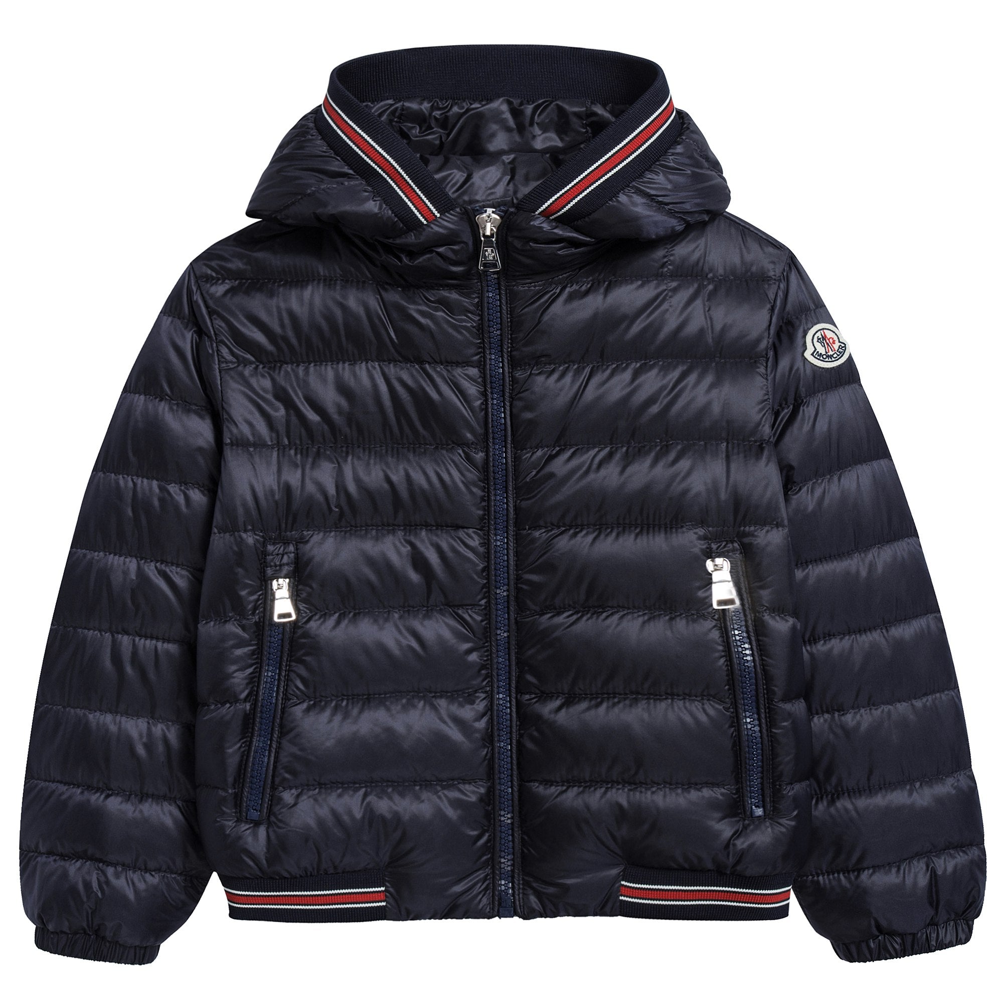 Boys Navy Blue Logo Coat