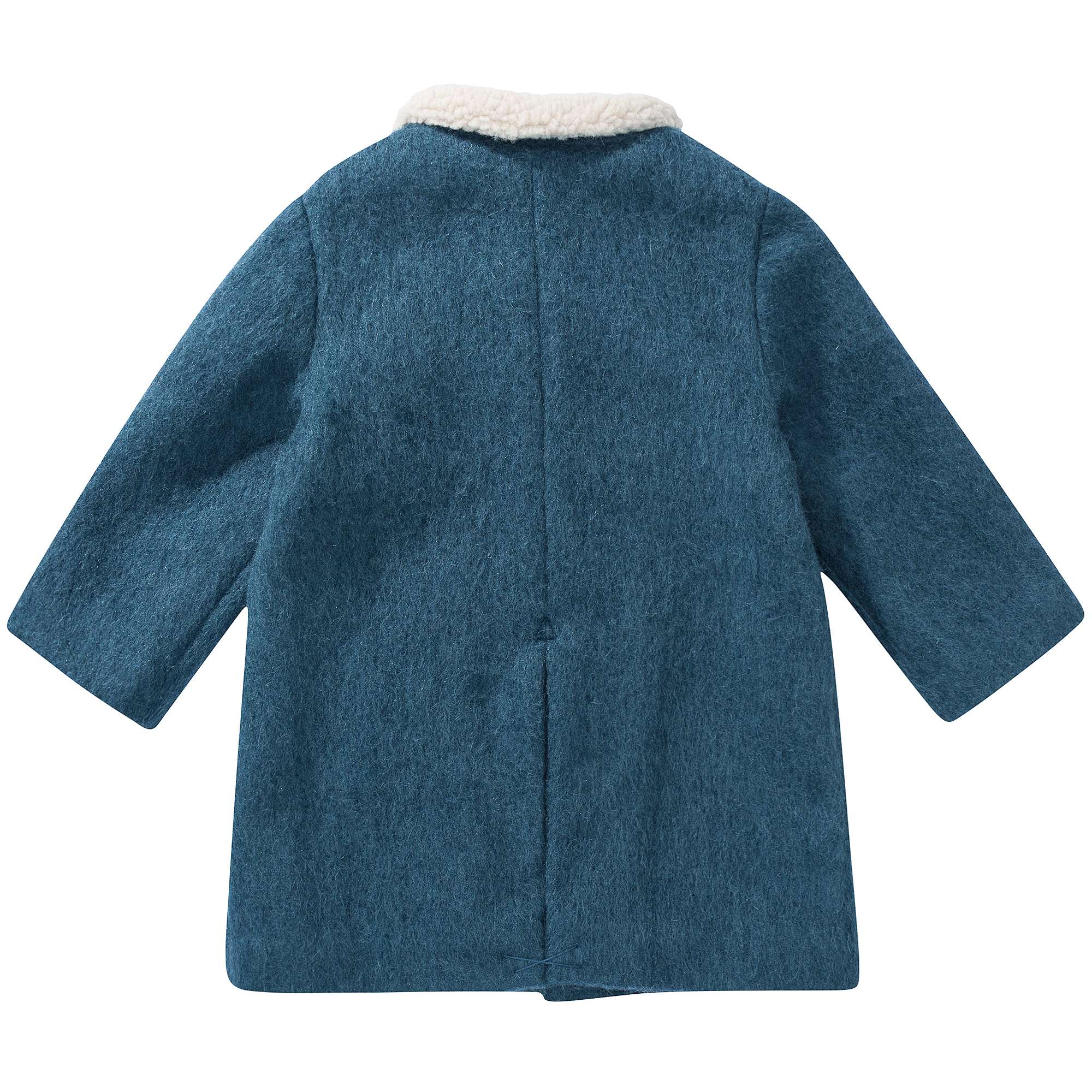 Girls Blue Wool Coat