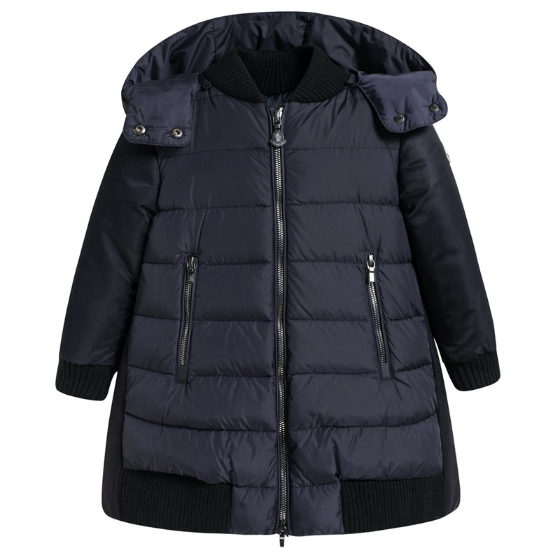 Girls Navy Blue 'Blois' Down Padded Coat