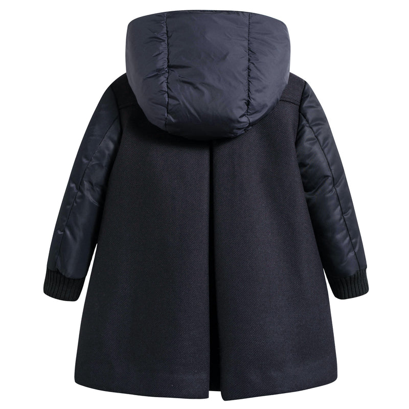 Girls Navy Blue 'Blois' Down Padded Coat