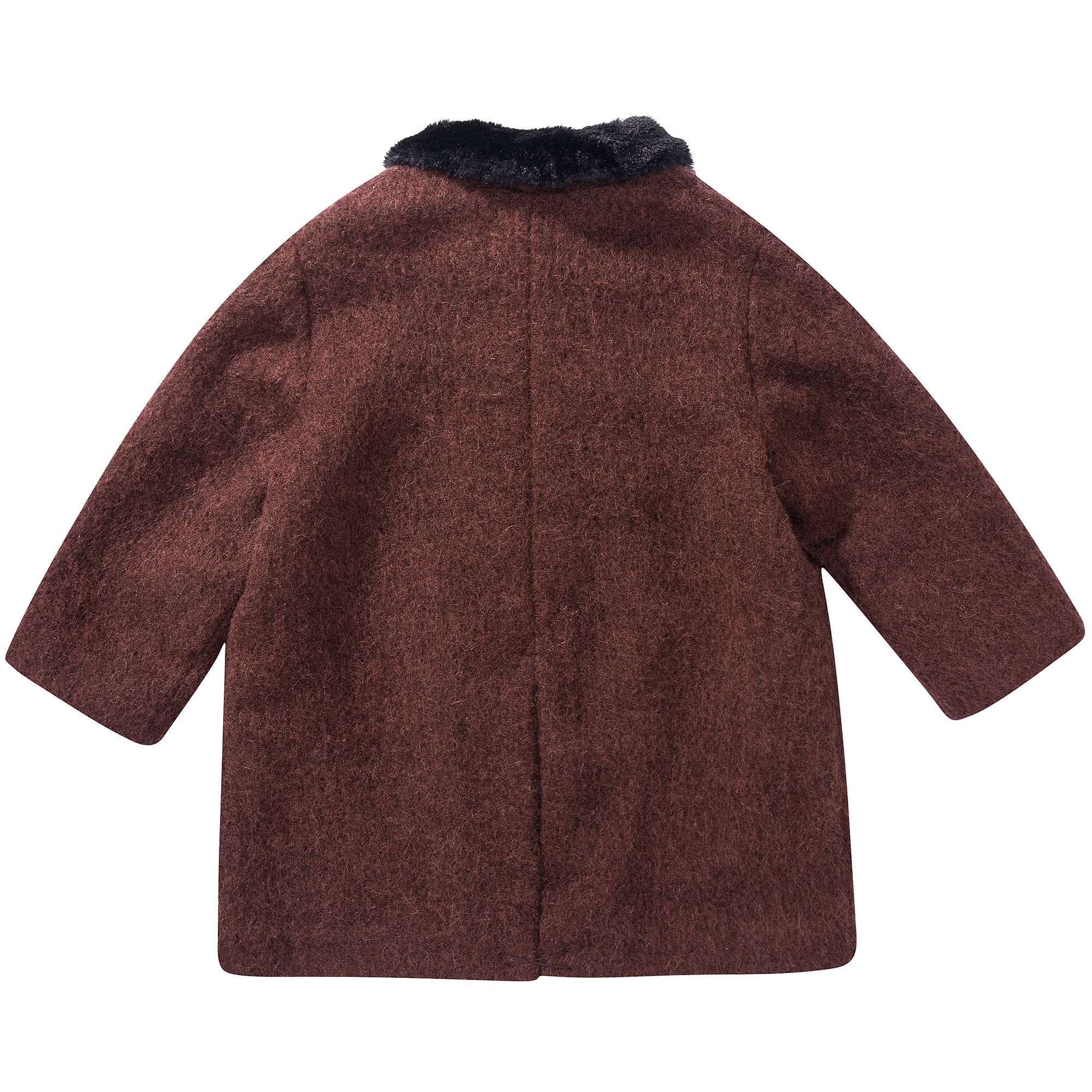 Girls Brown Wool Coat