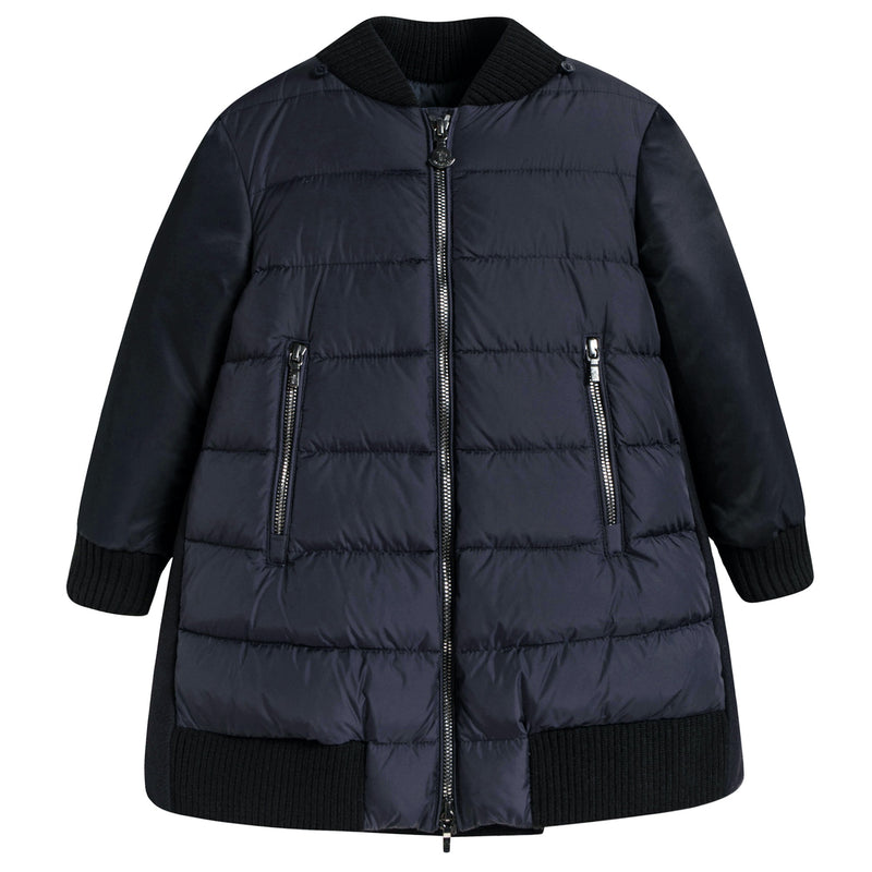 Girls Navy Blue 'Blois' Down Padded Coat