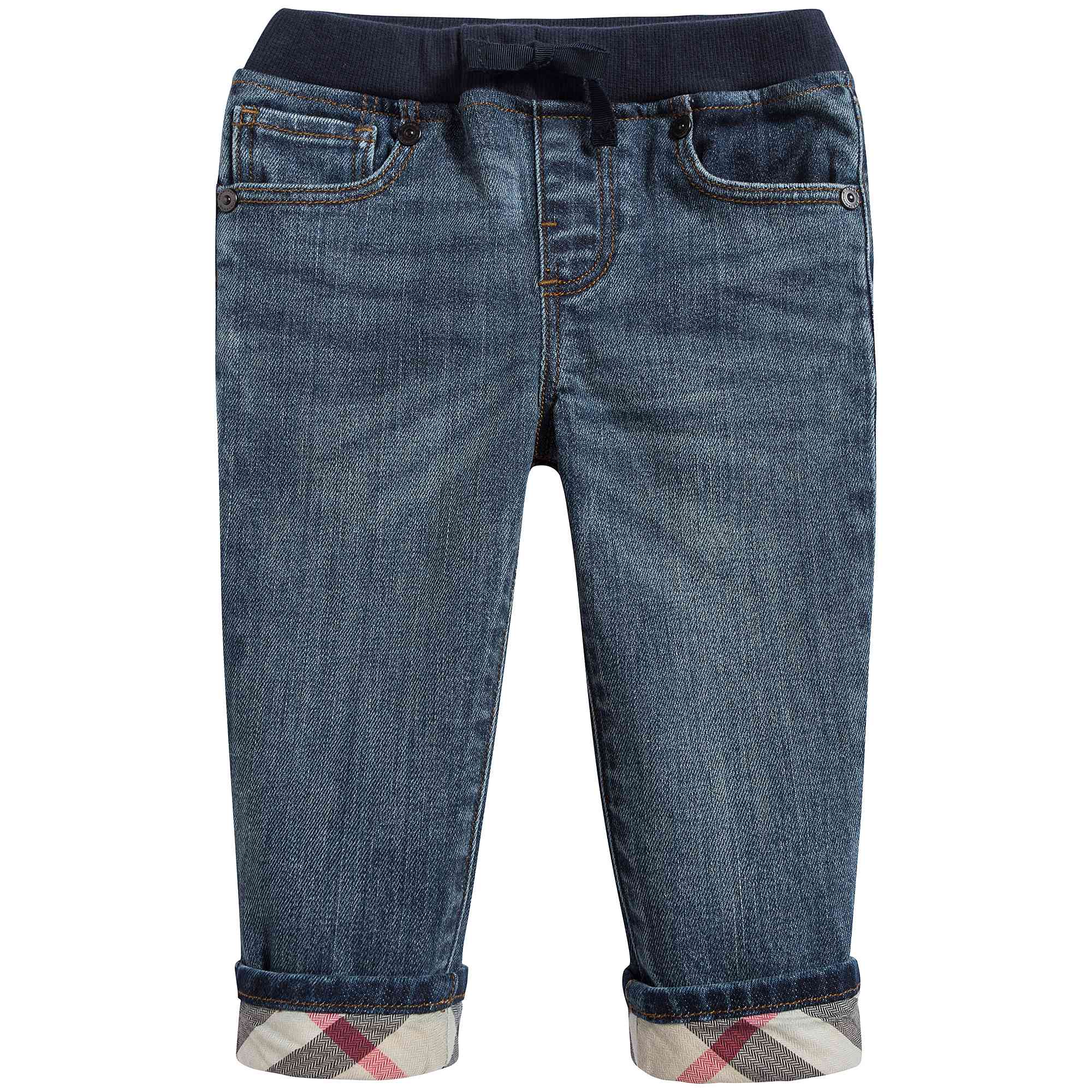 Baby Boys Mid Indigo Cotton Trousers