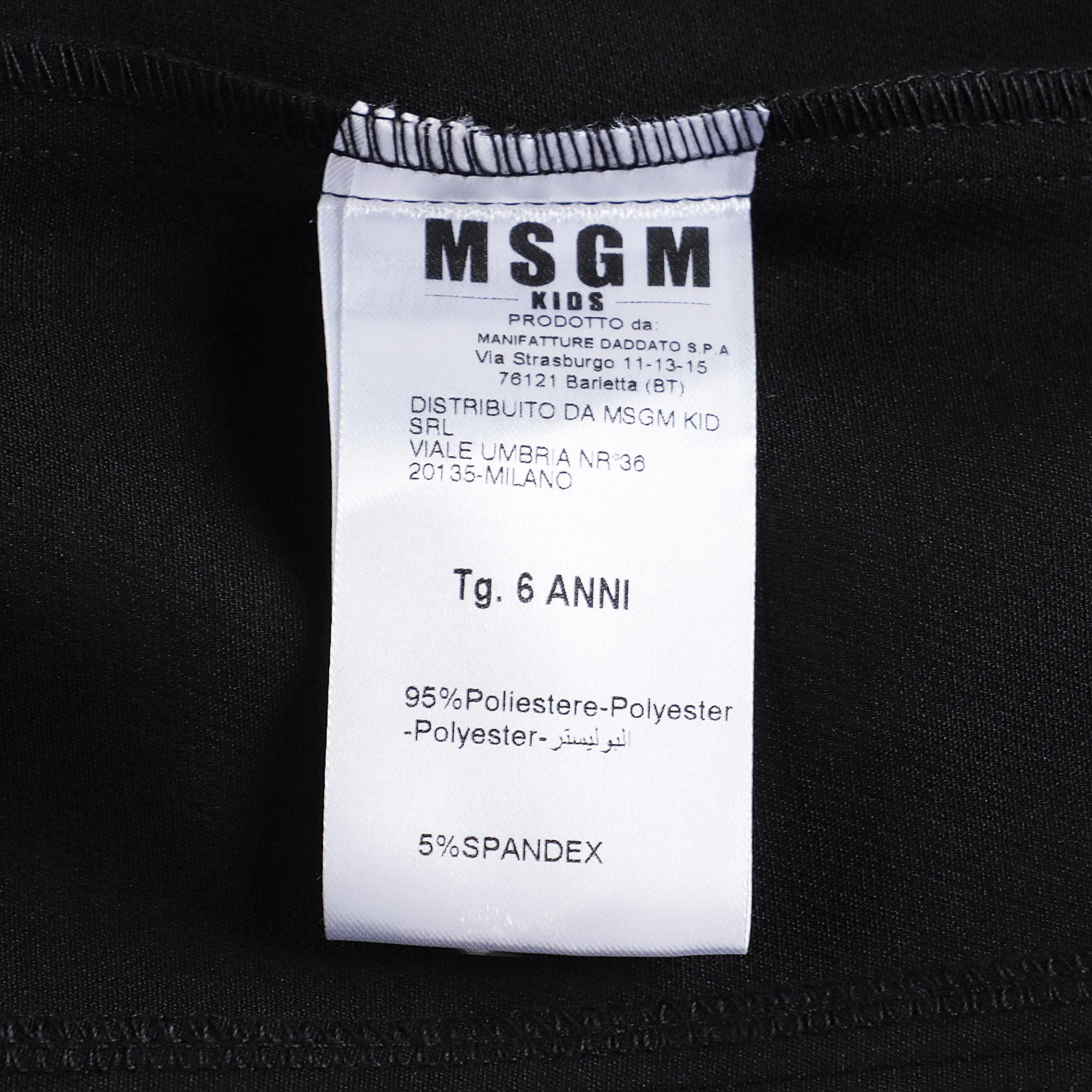 Girls Black Logo Trousers