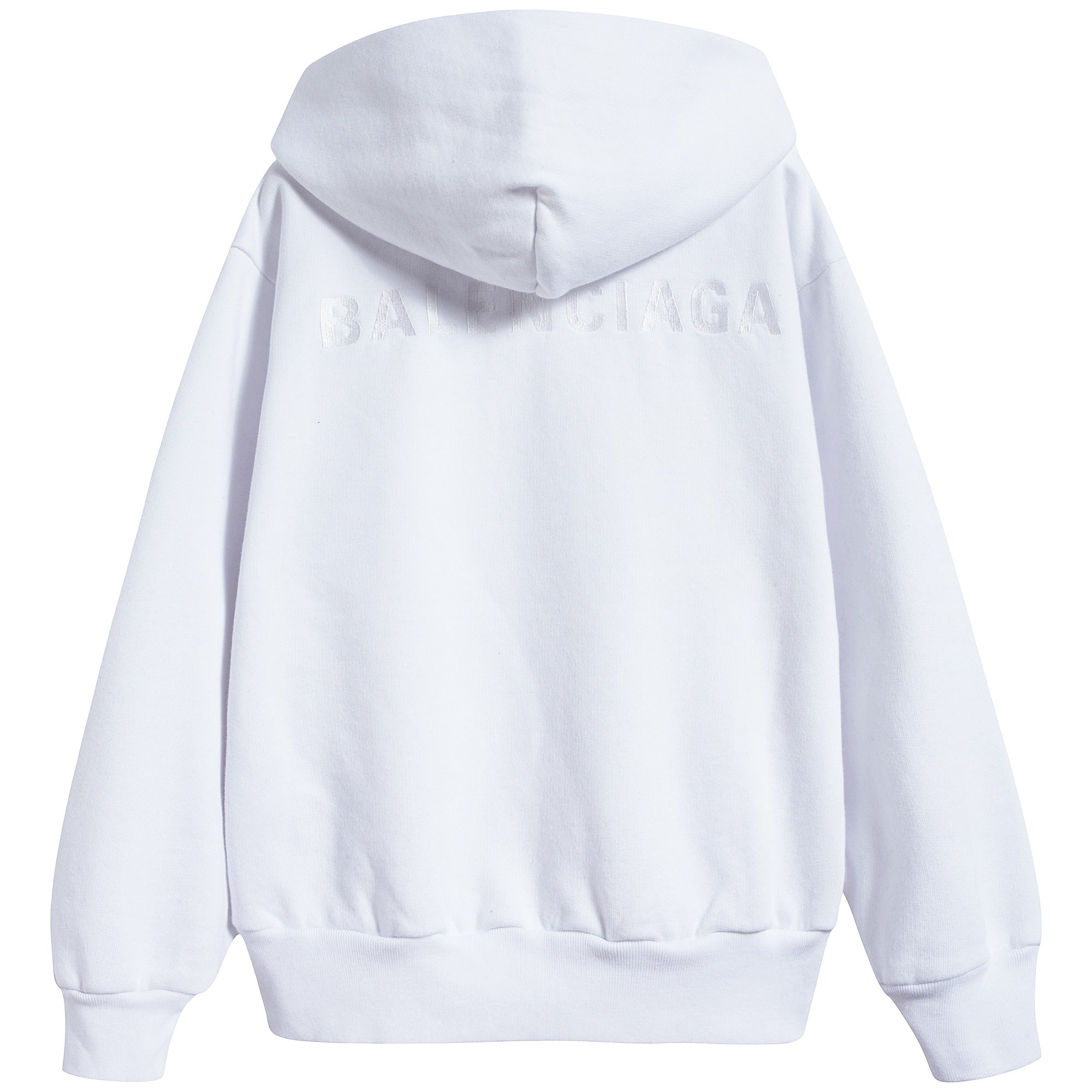Girls & Boys White Logo Cotton Sweatshirt