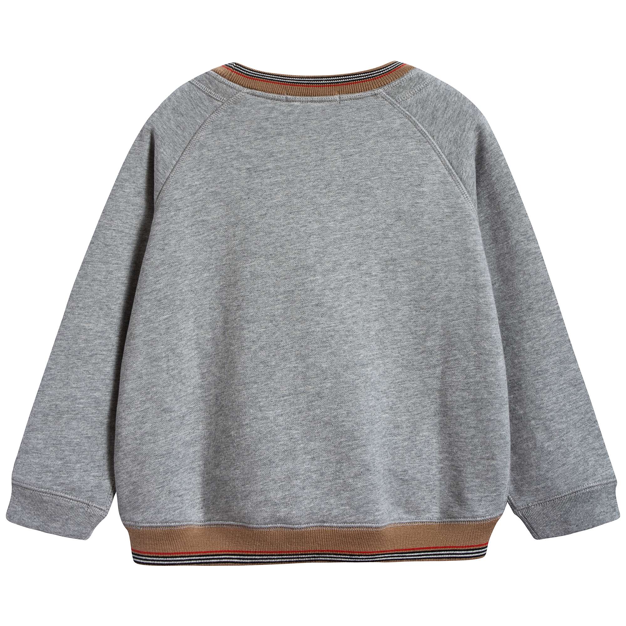 Boys Grey Melange Cotton Sweatshirt