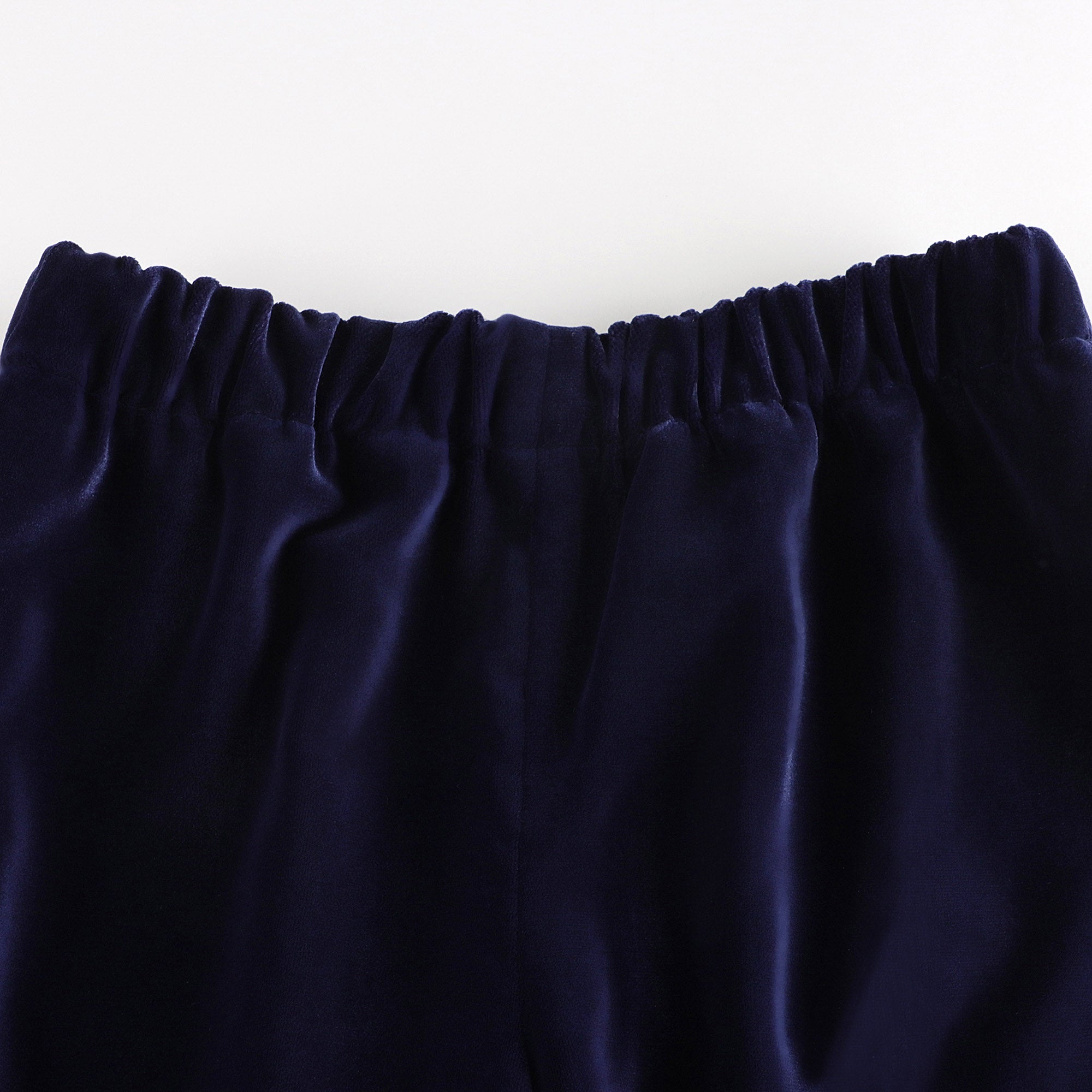 Girls Dark Blue Velvet Trousers