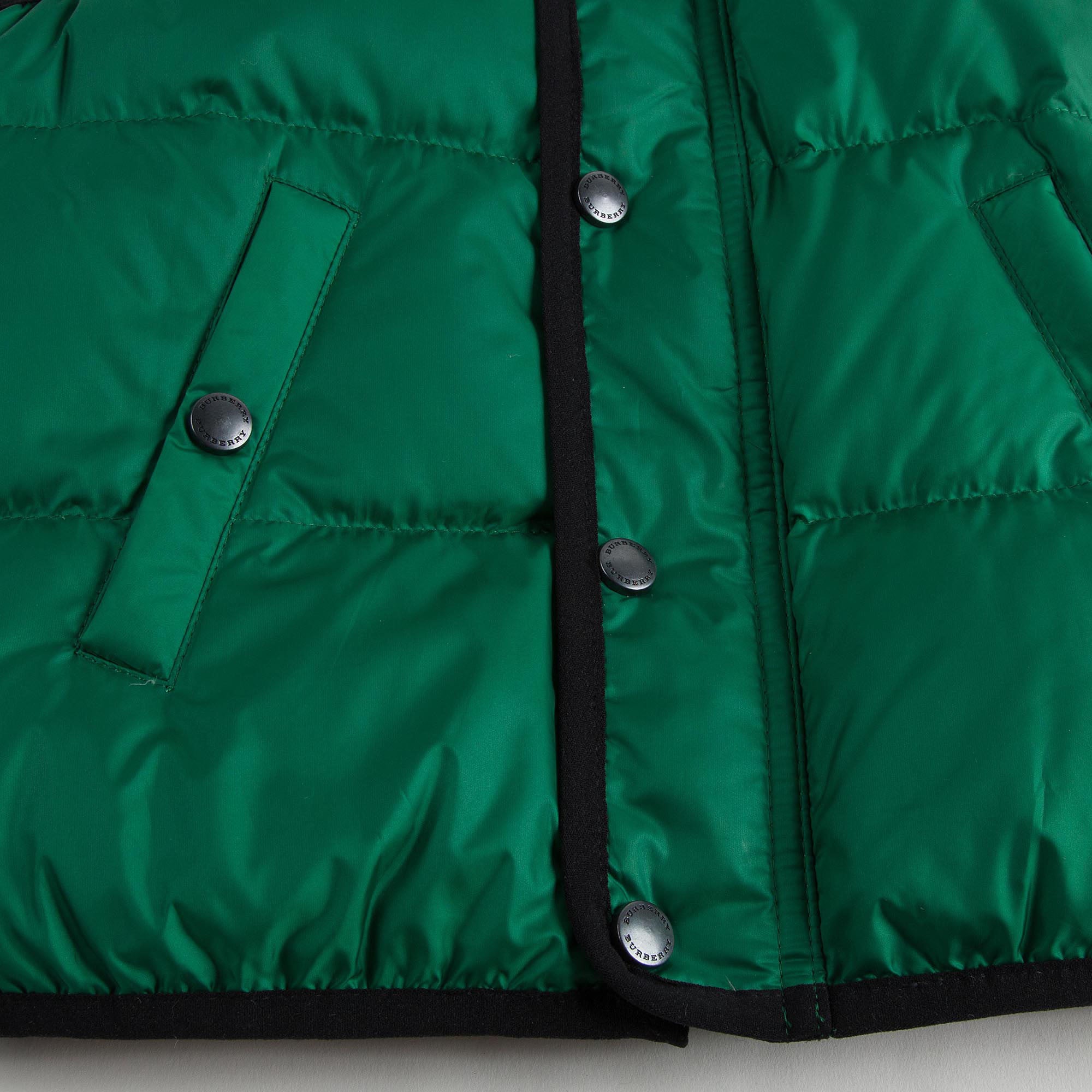 Boys Dark Green Down Padded Hooded Gilet - CÉMAROSE | Children's Fashion Store - 6
