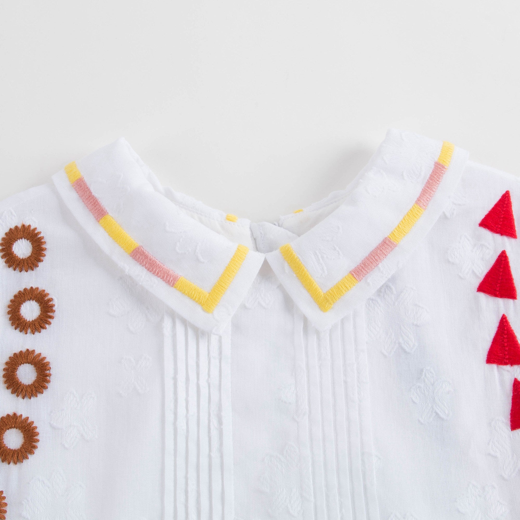 Girls White Cotton Dress