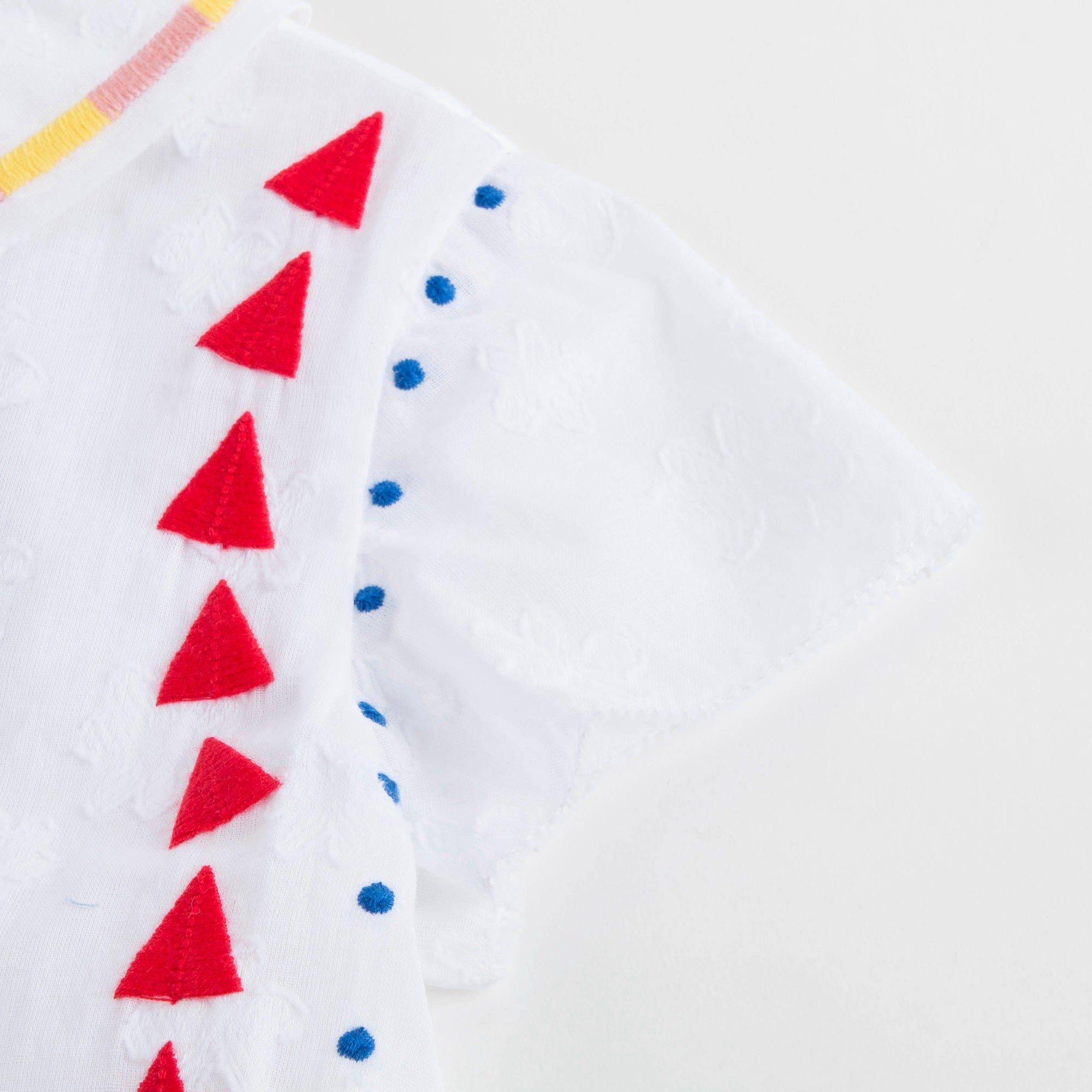 Girls White Cotton Dress